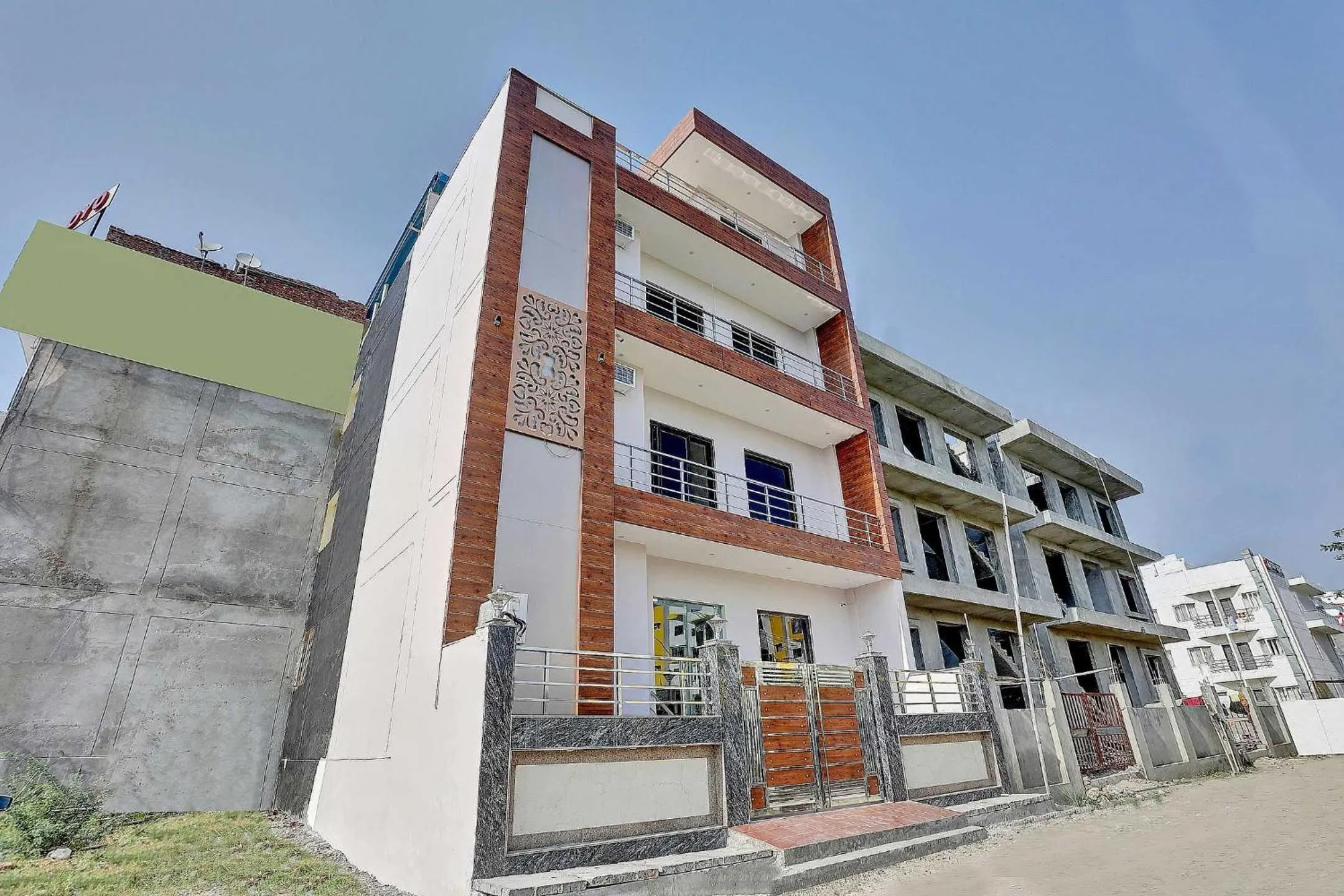 Facade/entrance in Collection O Raksha Inn Near PVR Ansal Plaza Greater Noida