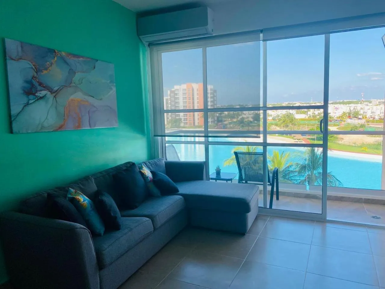 Living room in Apartment for rent in Cancun
