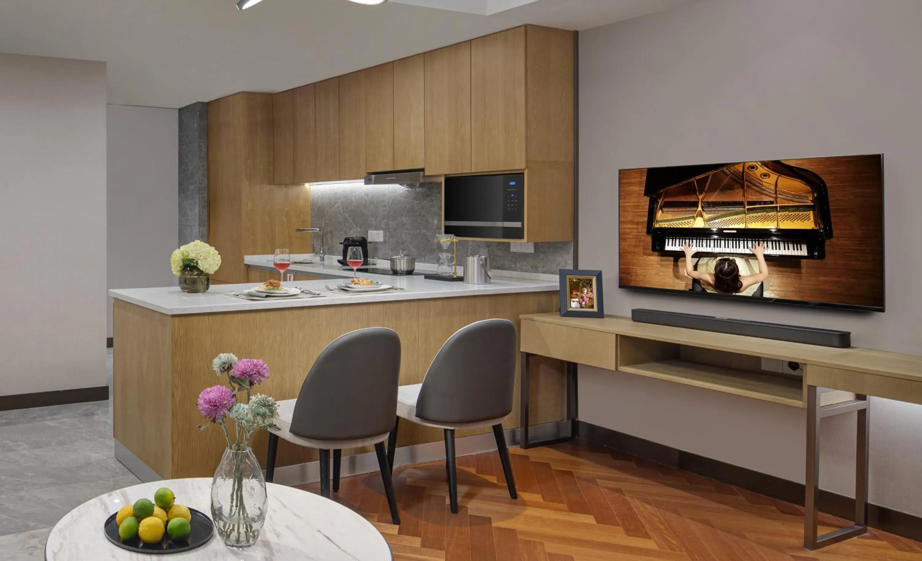 kitchen in Ascott New District Wuxi