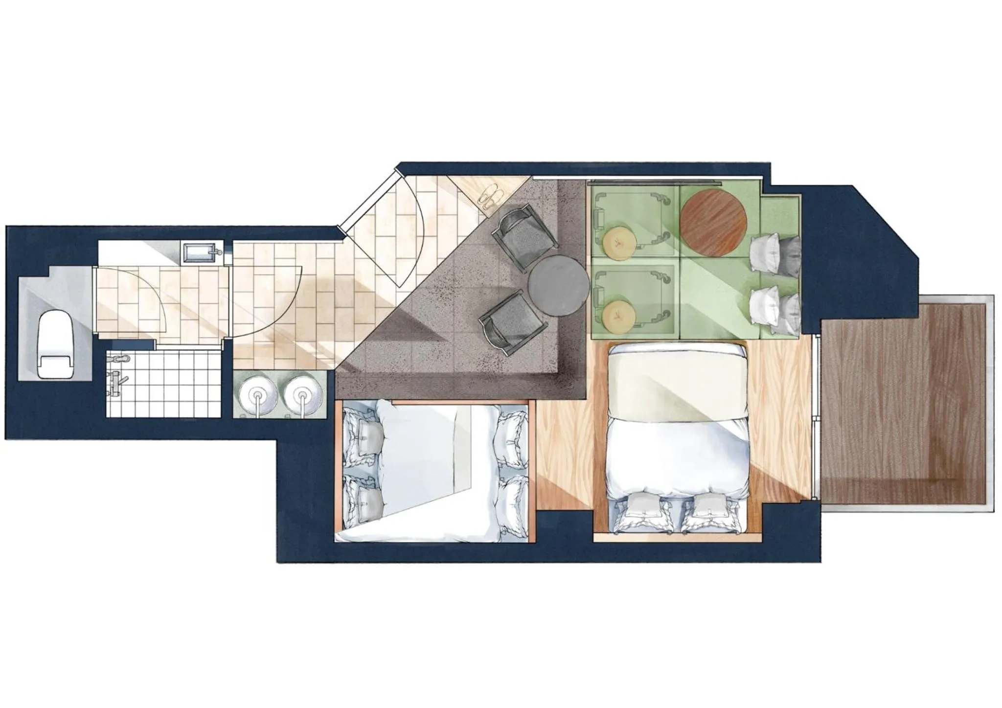 Floor plan in Sakura Cross Hotel Ueno Iriya Annex