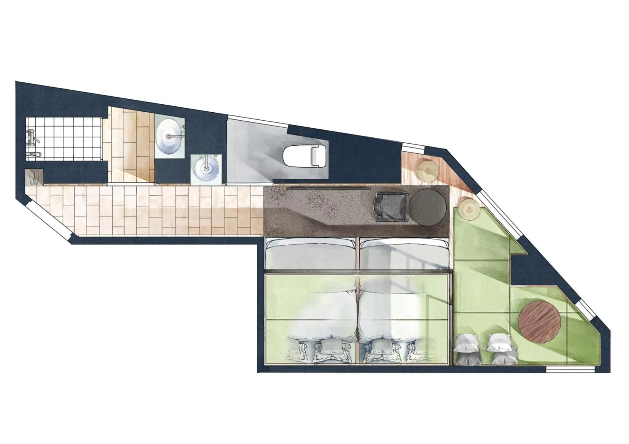 Floor plan in Sakura Cross Hotel Ueno Iriya Annex