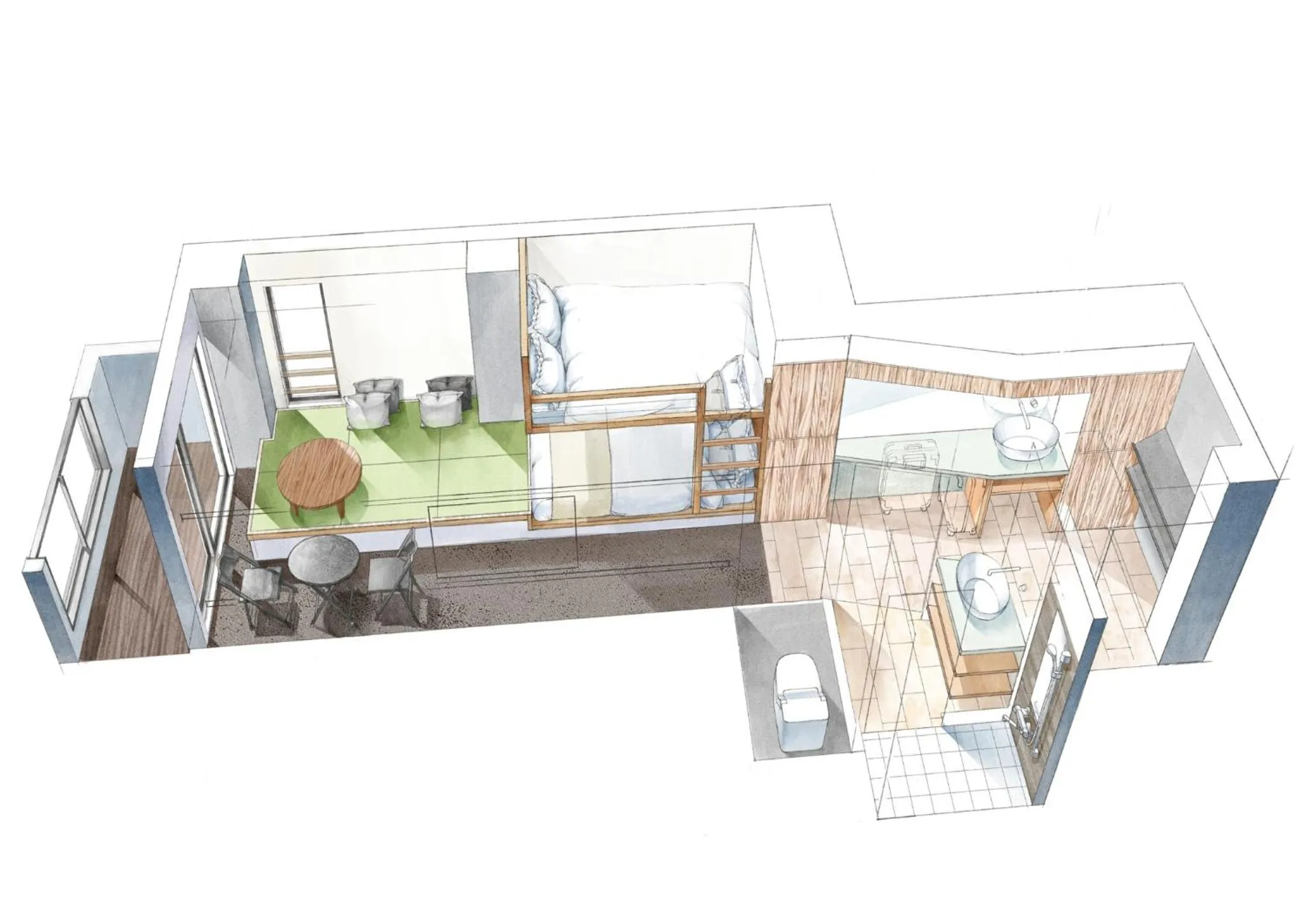 Floor plan in Sakura Cross Hotel Ueno Iriya Annex
