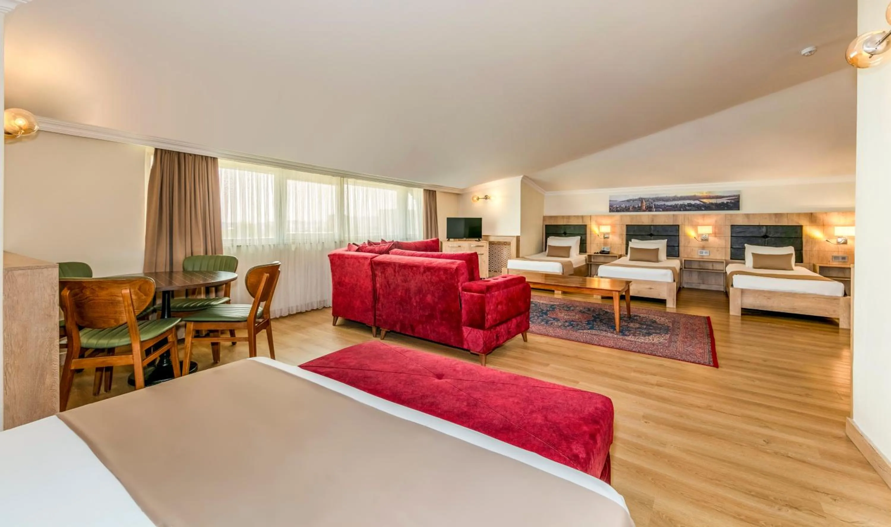 Photo of the whole room, Bed in Istanbul Old City Topkapi Porta Romanos Hotel Ottoman Heritage