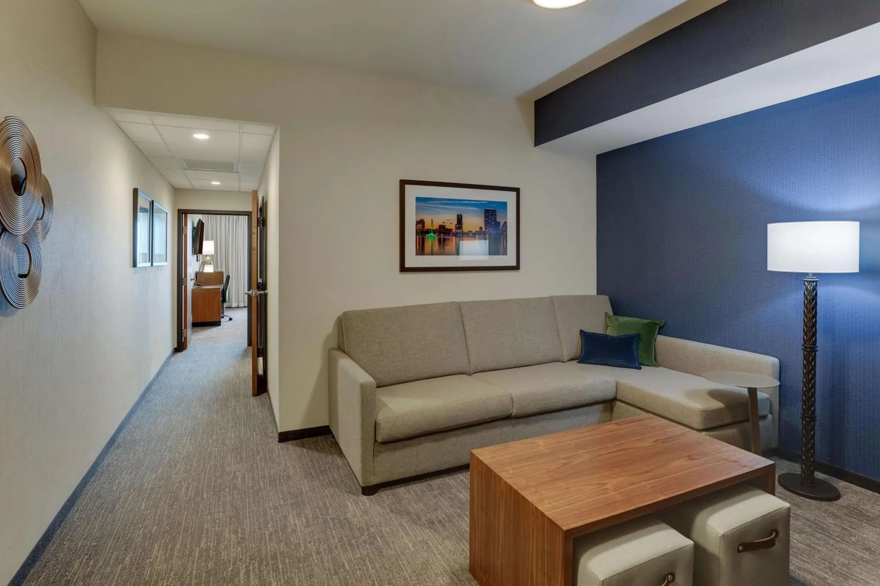 Queen Suite with Sofa Bed - Hearing Accessible, Tub, Nightly views of area fireworks in Drury Plaza Hotel Orlando - Disney Springs Area Queen Suite with Sofa Bed - Hearing Accessible, Tub, Nightly views of area fireworks in Drury Plaza Hotel Orlando - Disney Springs Area