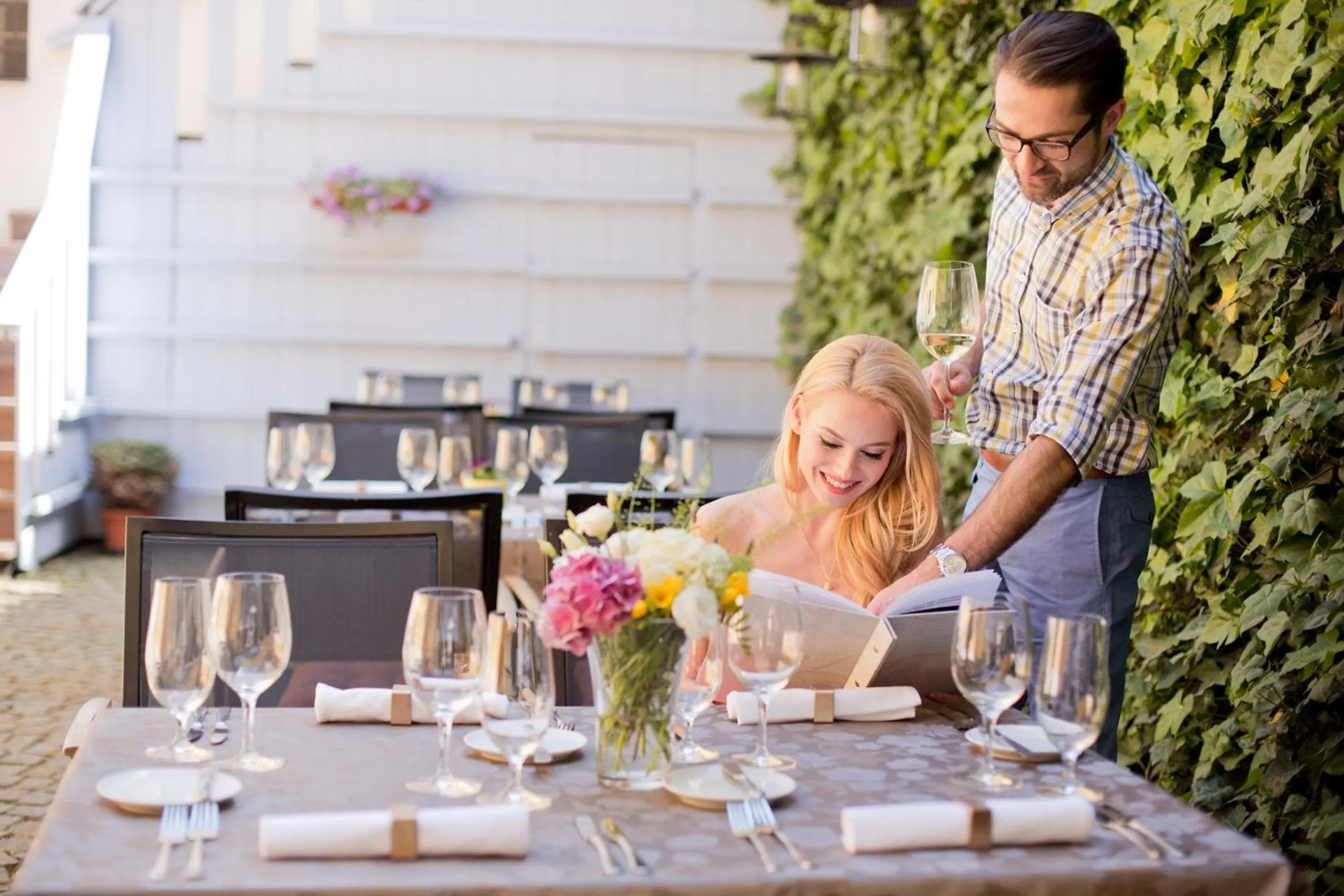 Garden in Bellevue Hotel Český Krumlov
