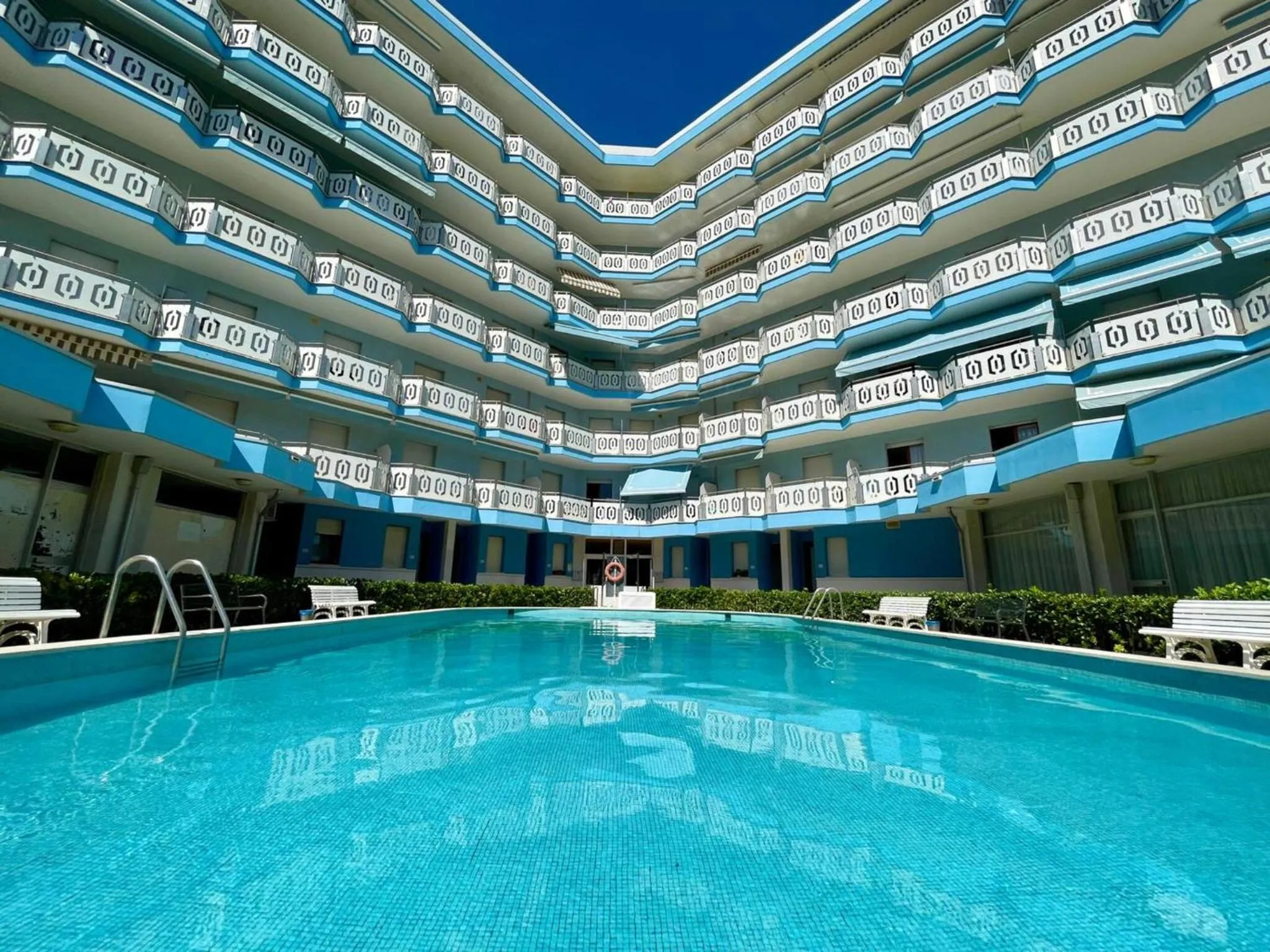 View (from property/room) in Sea view apartment with shared pool