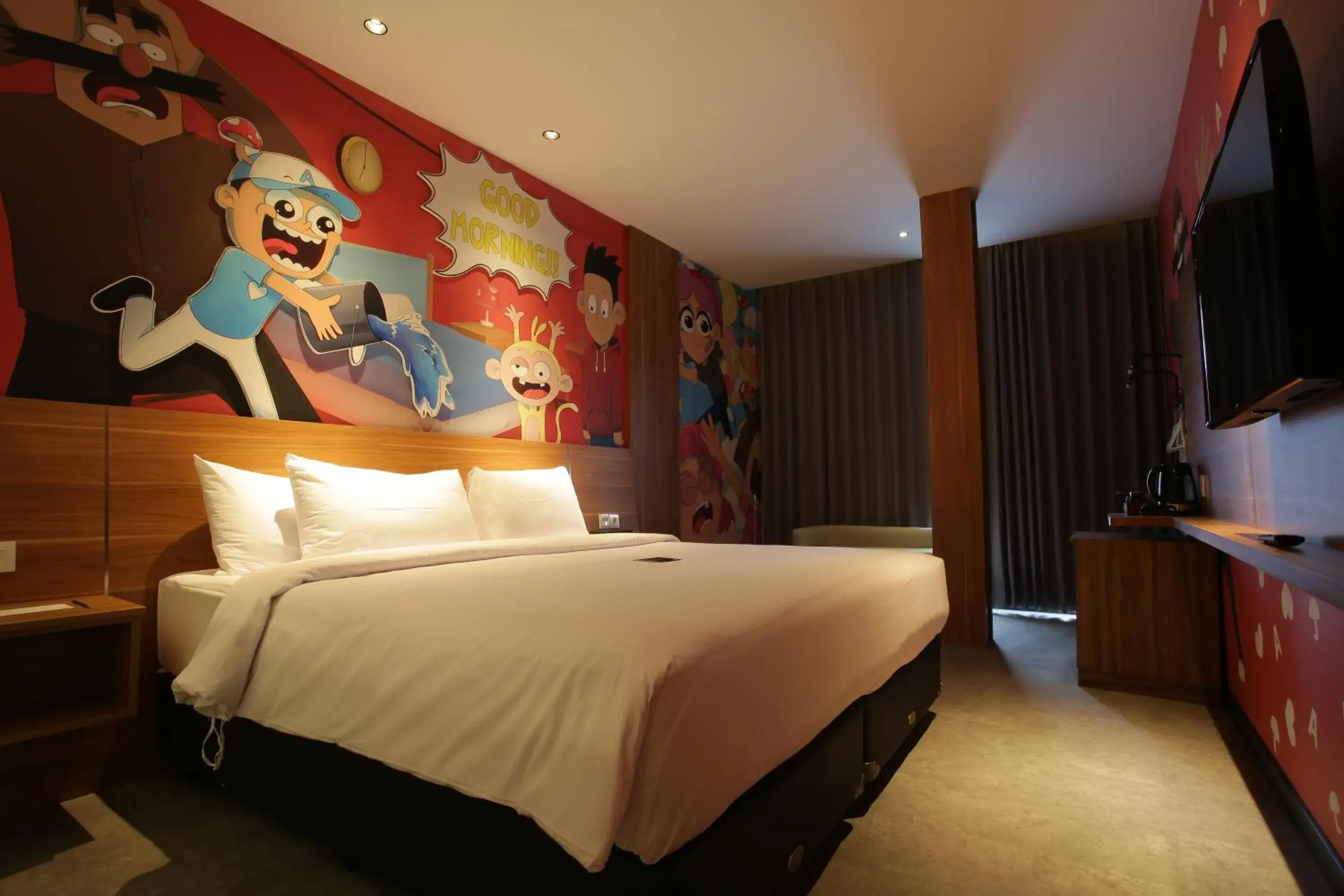 Bed in Creative Restart Hotel - CARTEL Bandung Bed in Creative Restart Hotel - CARTEL Bandung