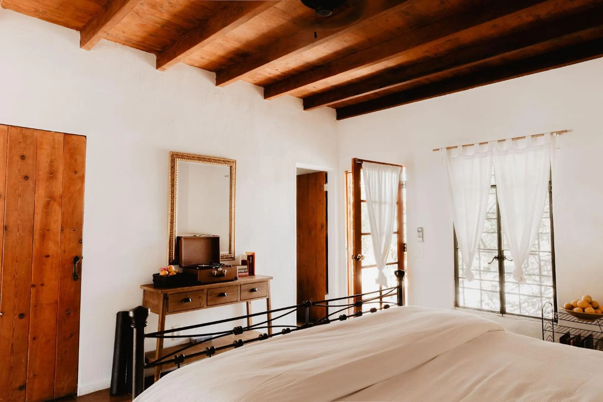 Bed in Korakia Pensione