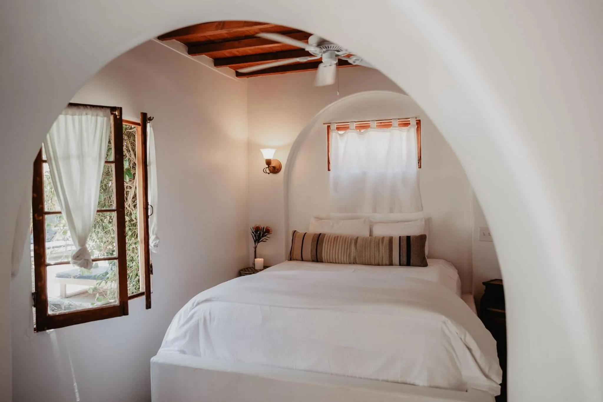 Bed in Korakia Pensione