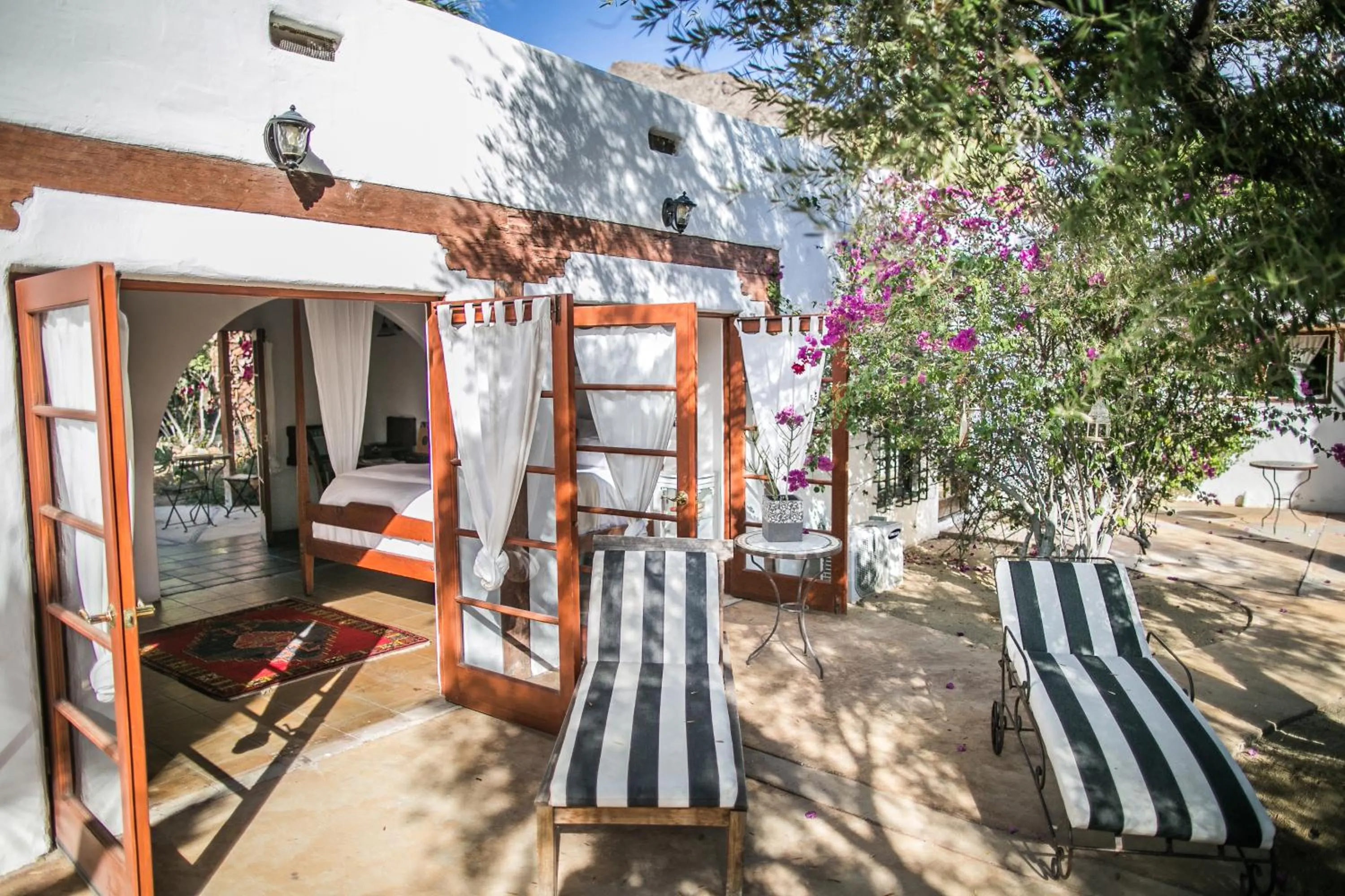 Seating area in Korakia Pensione