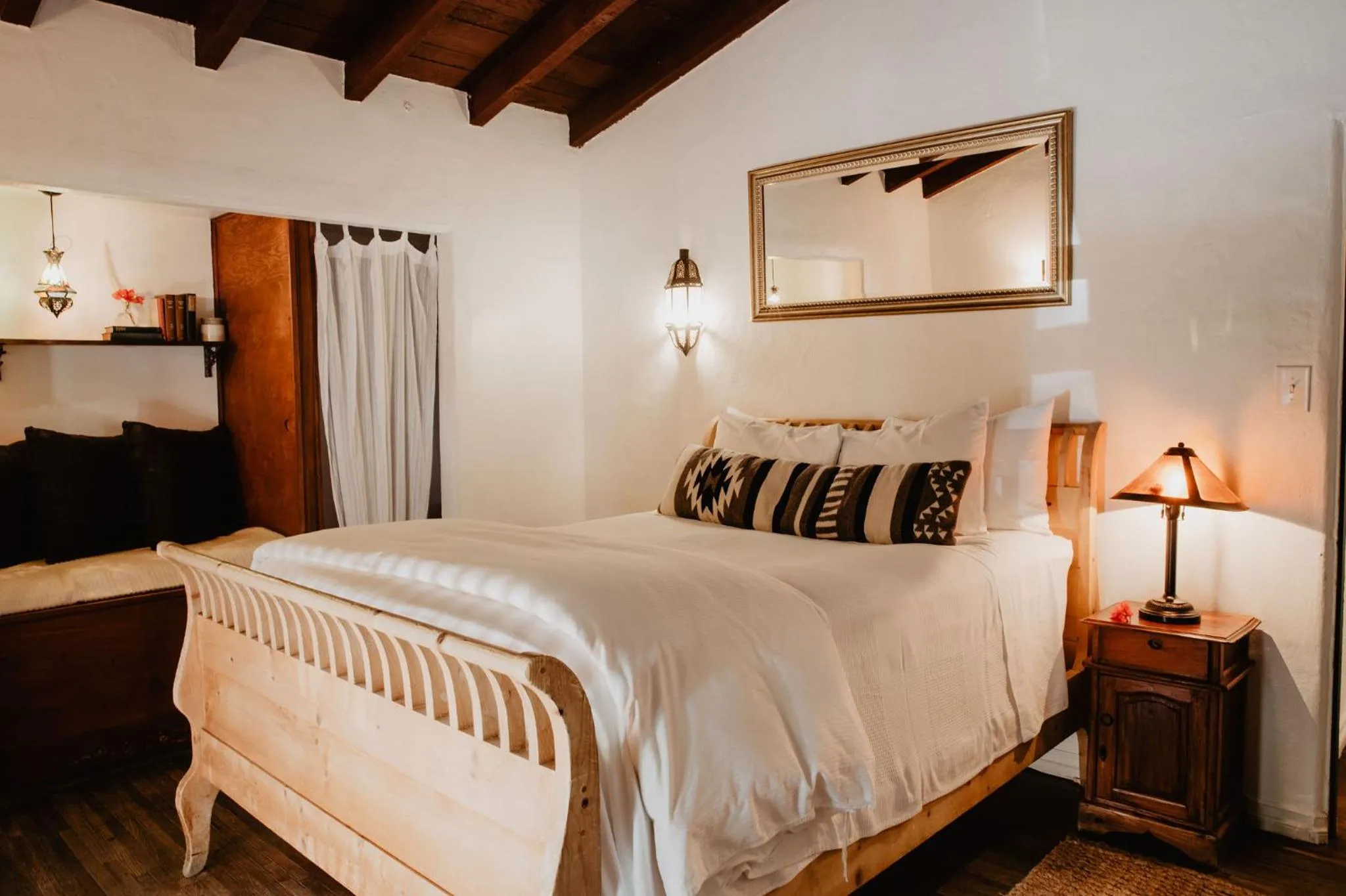 Bed in Korakia Pensione