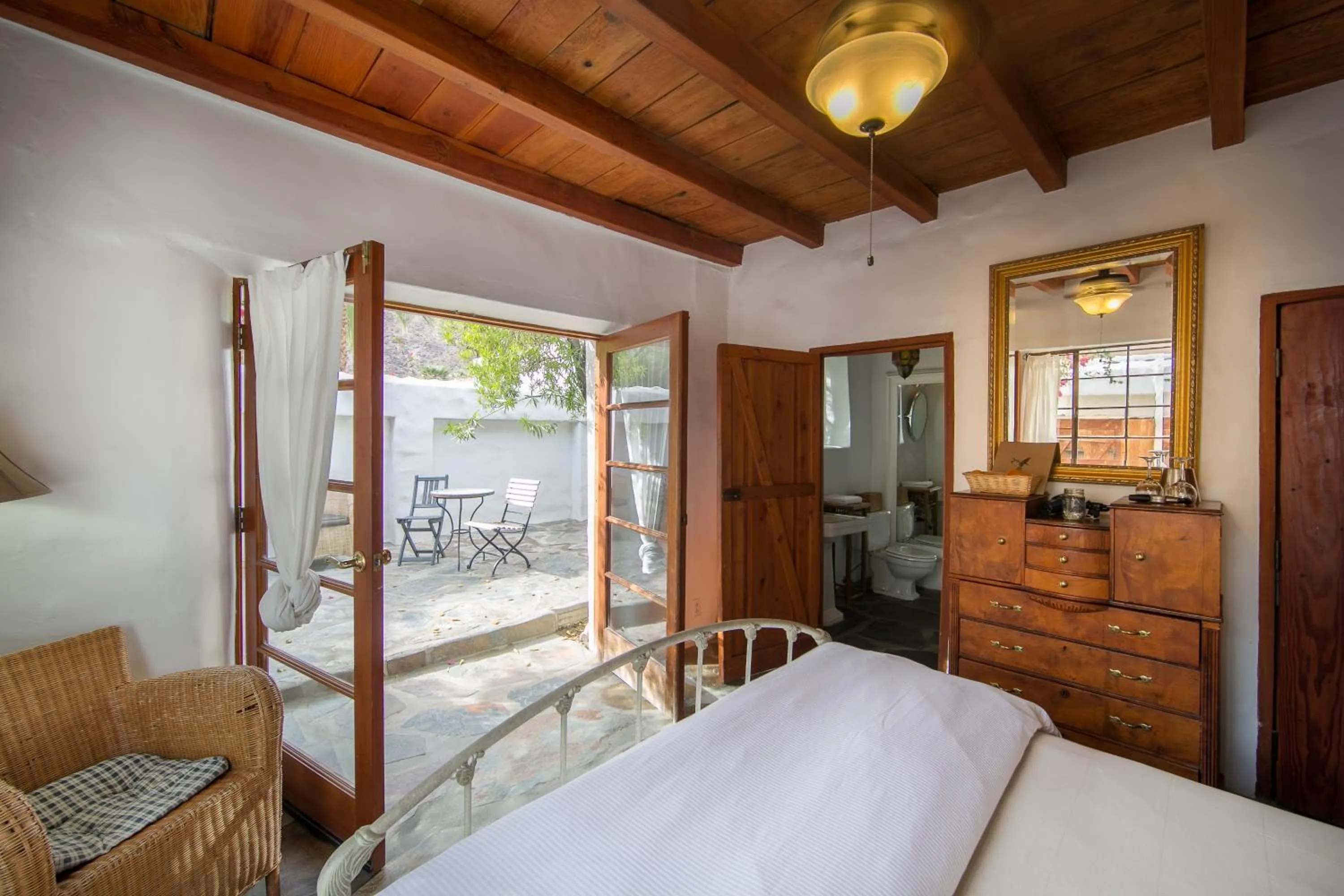 Bed in Korakia Pensione