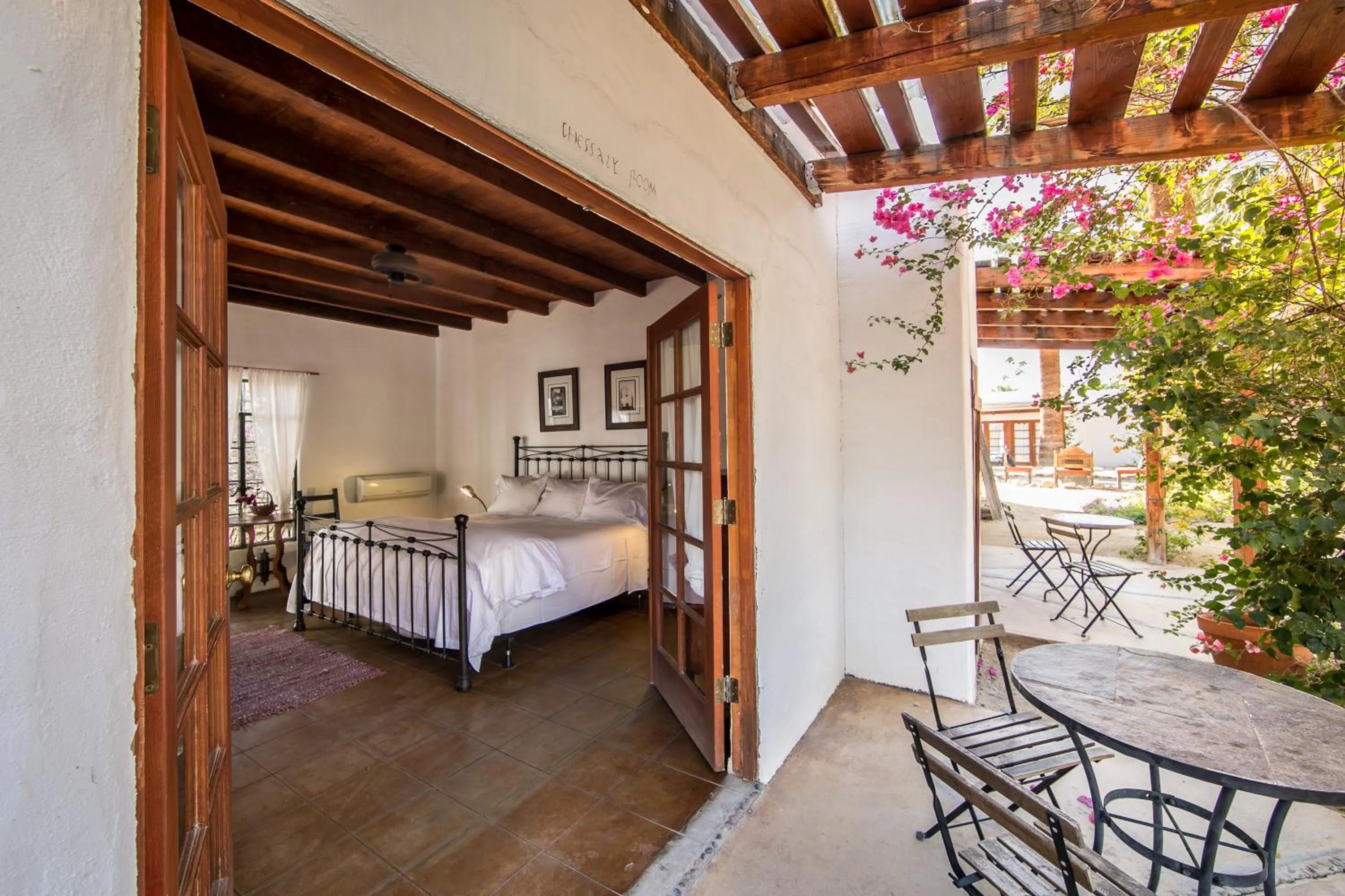 Bed in Korakia Pensione