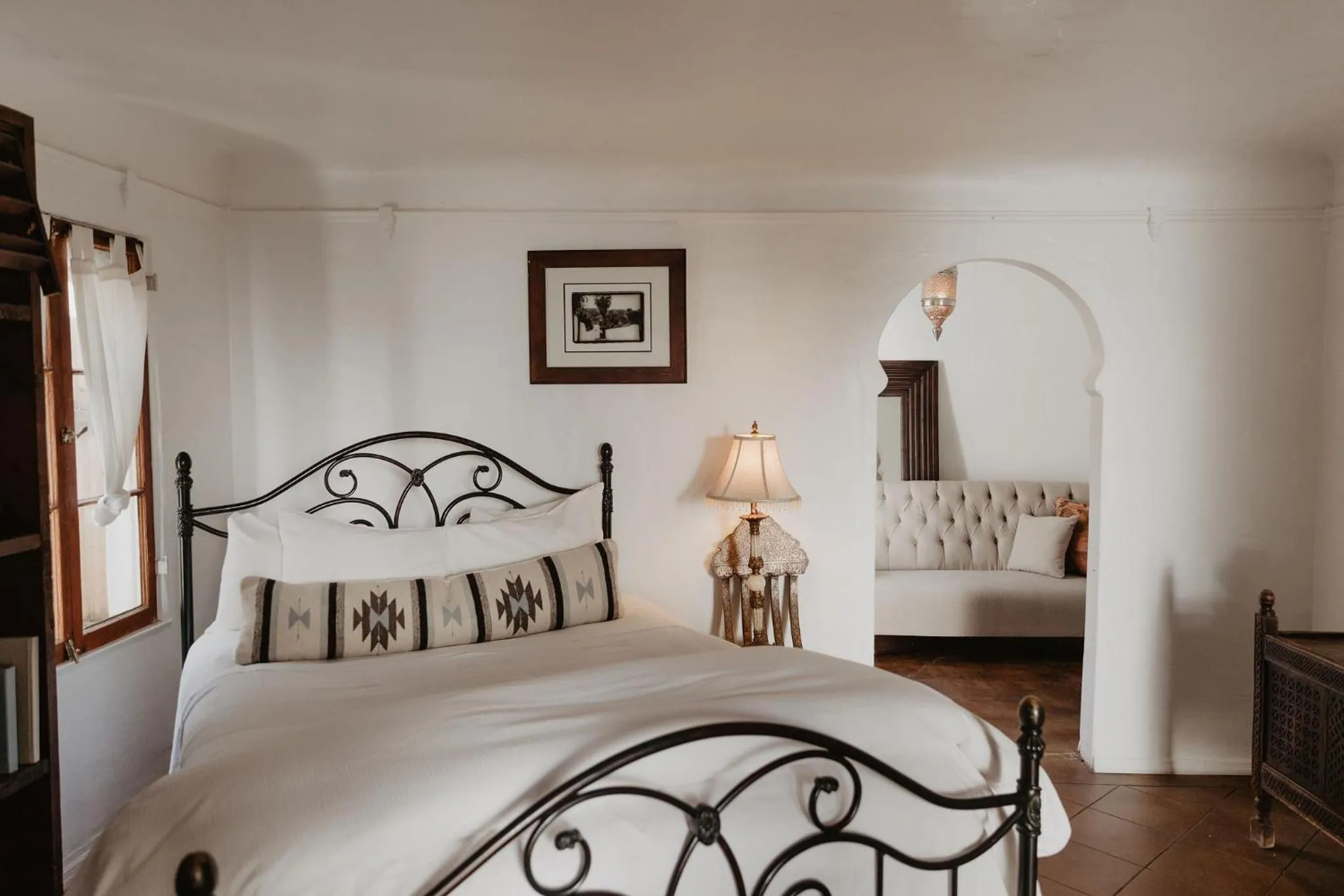 Bed in Korakia Pensione