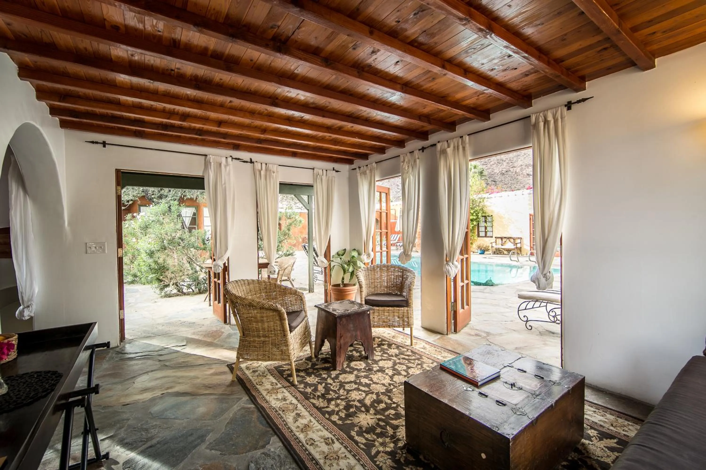 Seating area in Korakia Pensione