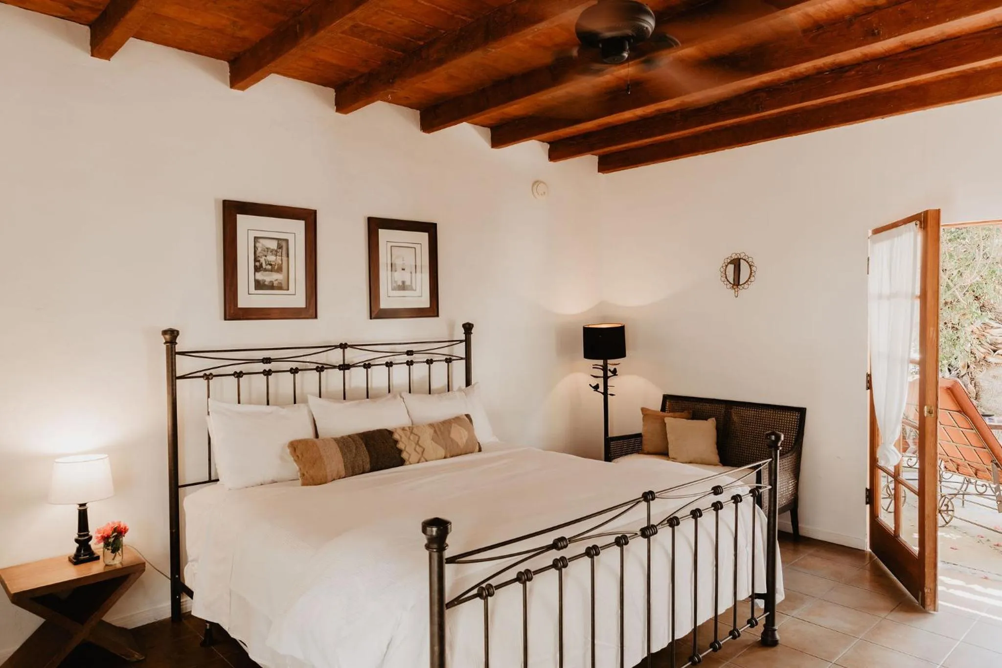 Bed in Korakia Pensione