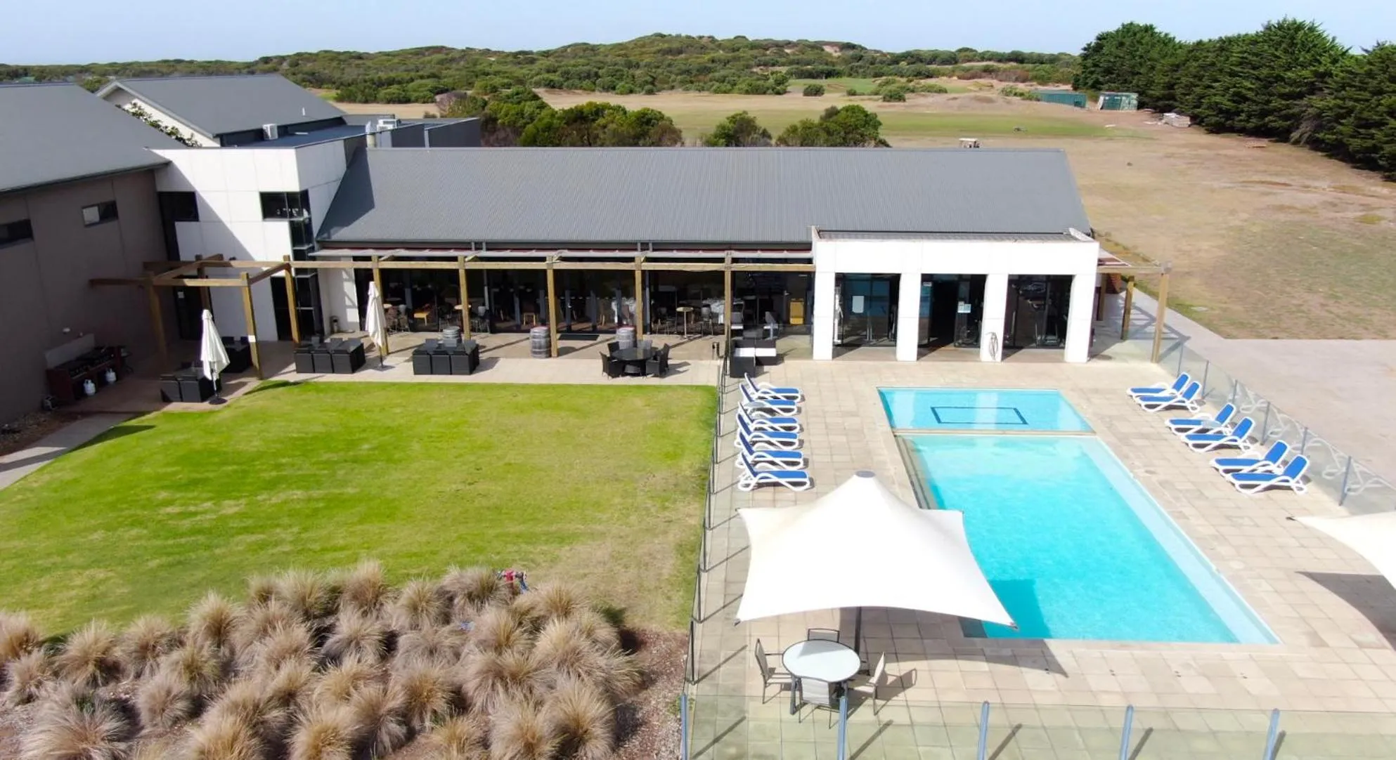 Pool view in Barwon Heads Resort