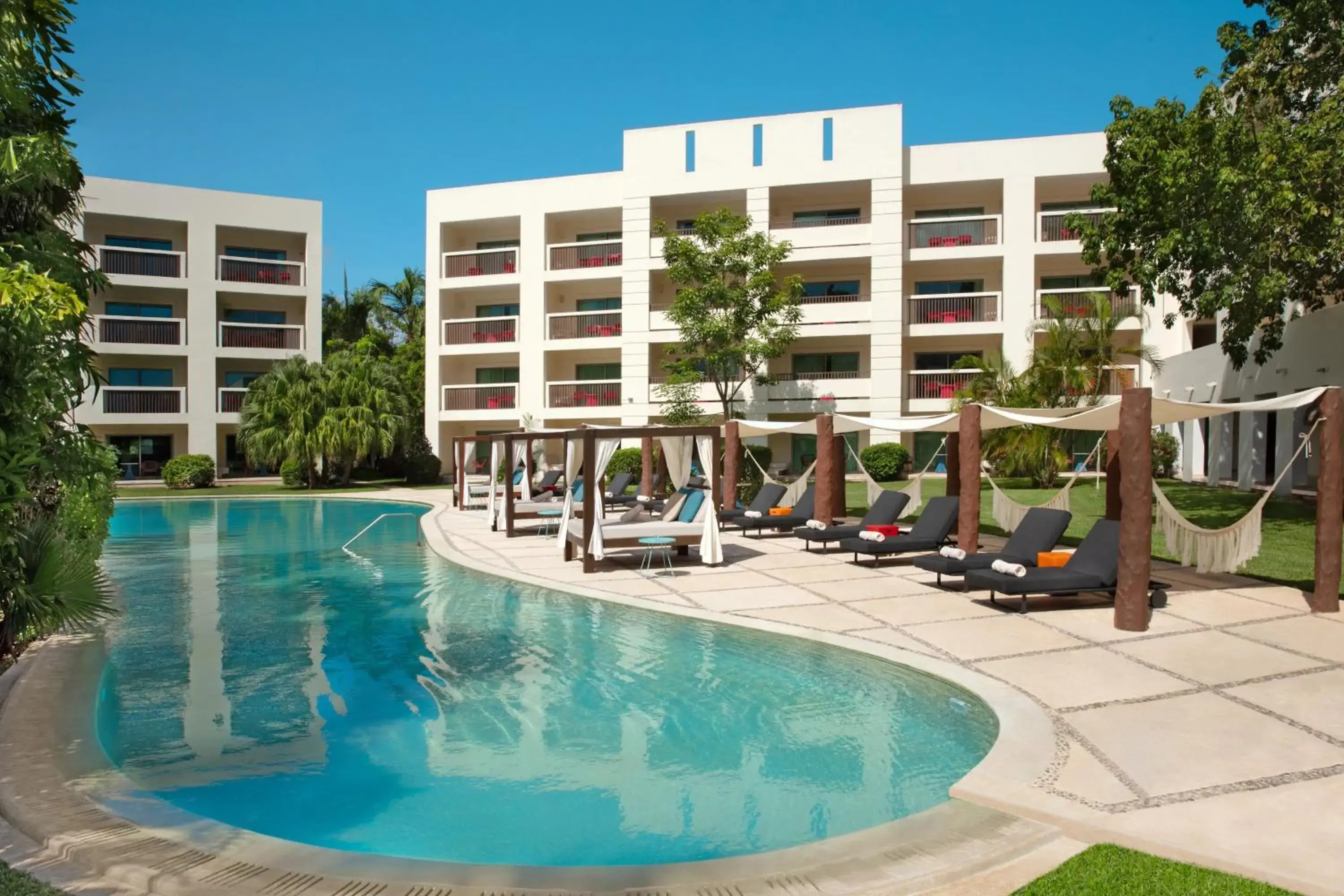 Swimming pool in Hyatt Ziva Riviera Maya All-Inclusive Swimming pool in Hyatt Ziva Riviera Maya All-Inclusive