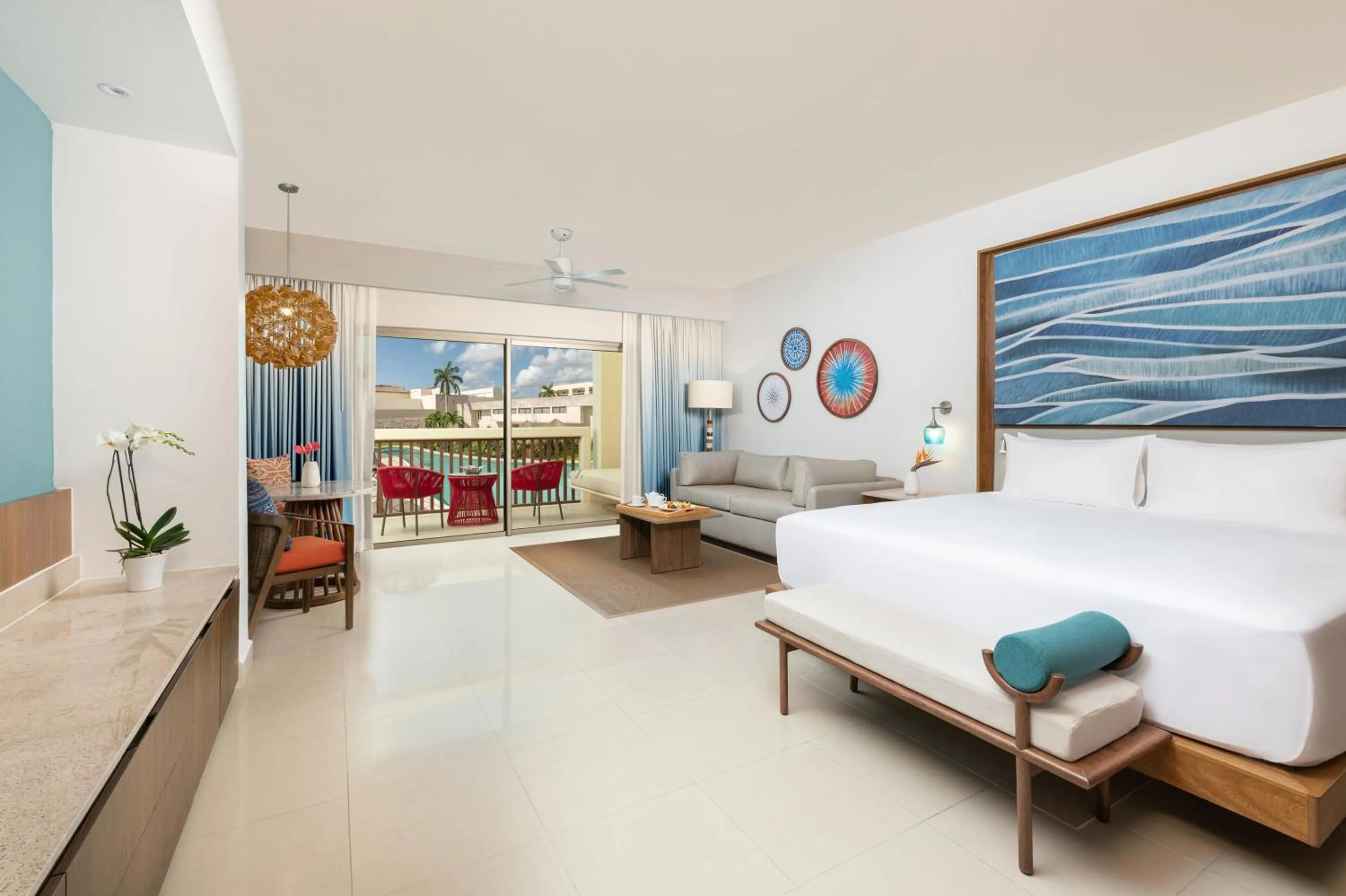 Bed in Hyatt Ziva Riviera Maya All-Inclusive