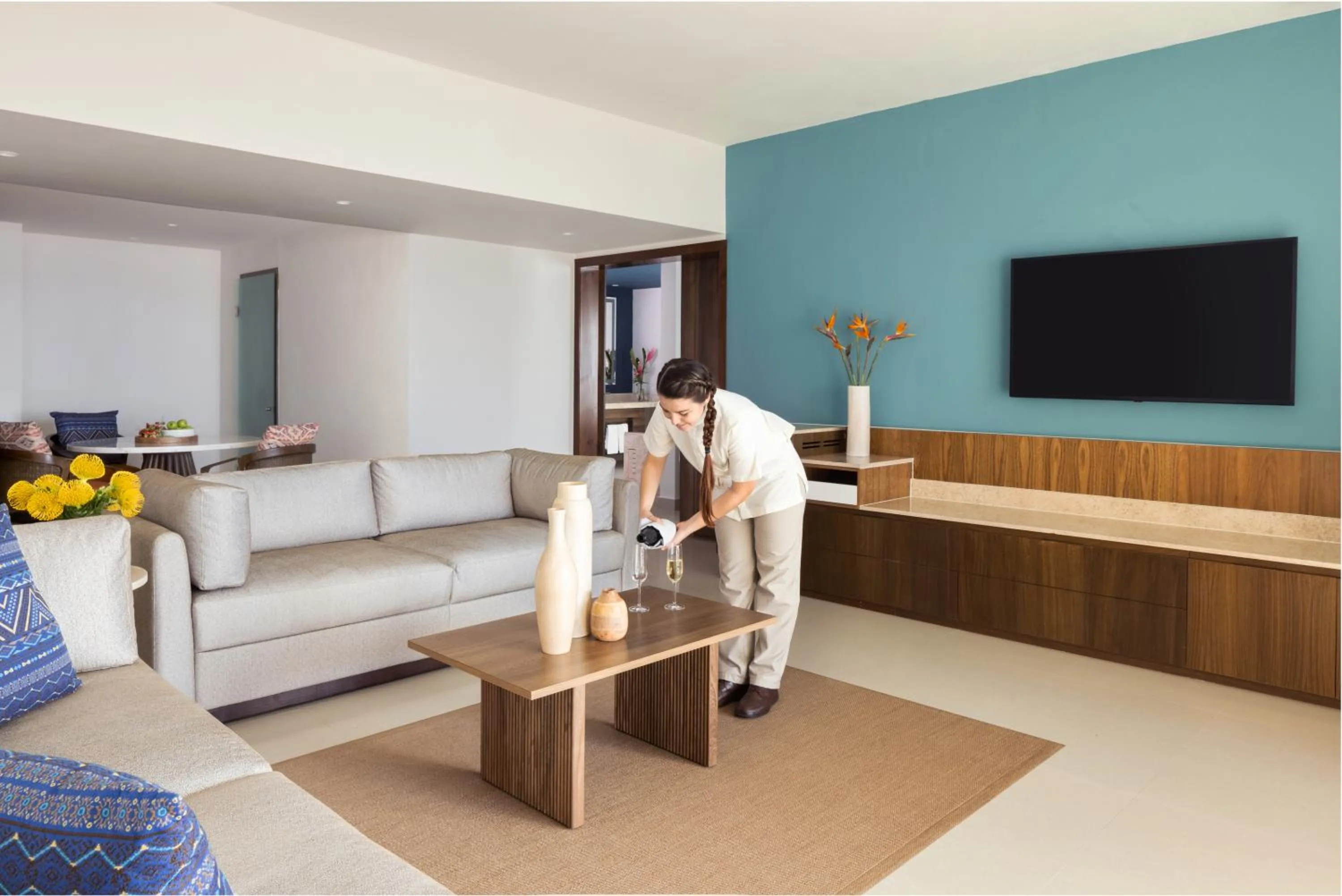 Living room in Hyatt Ziva Riviera Maya All-Inclusive