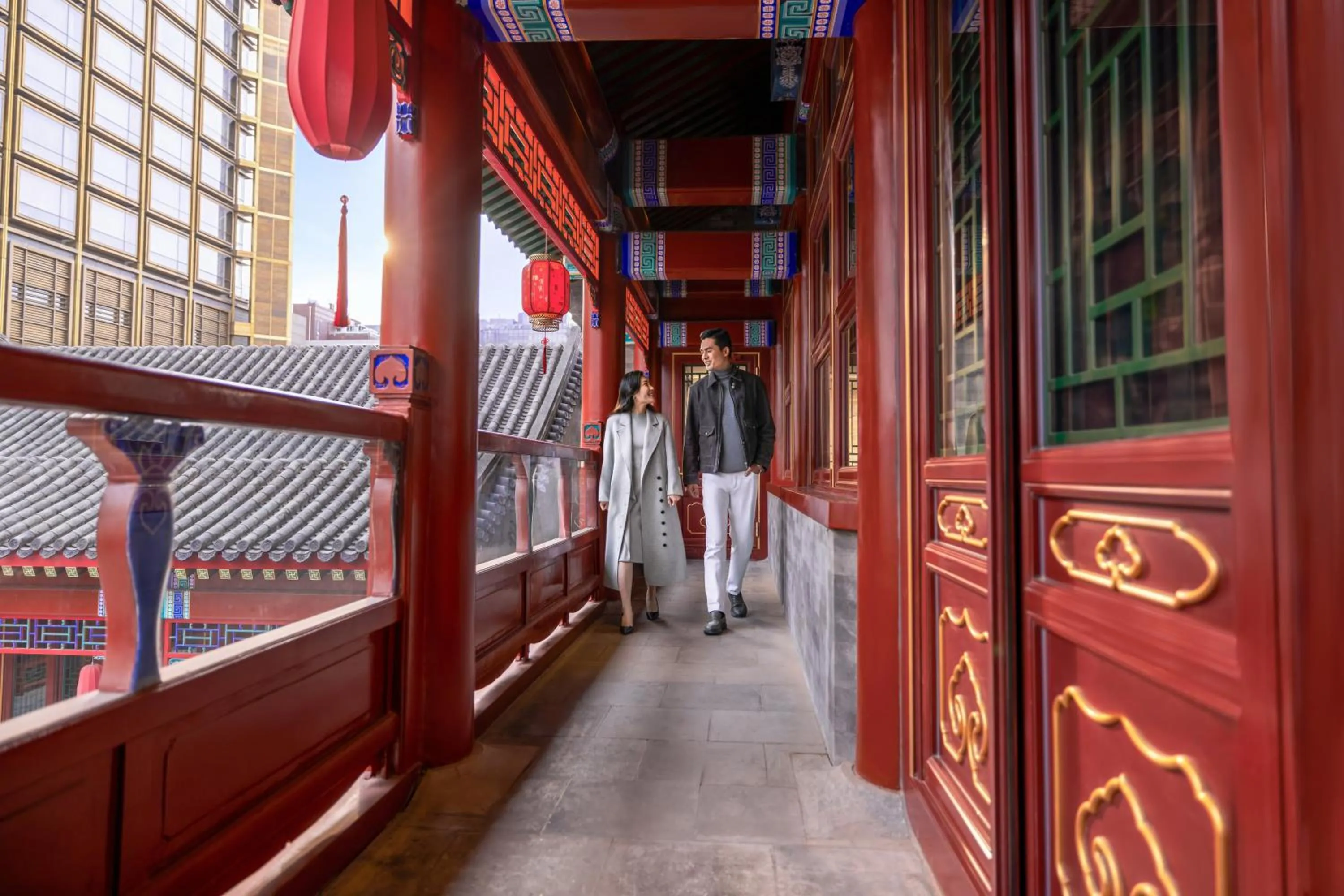 Inner courtyard view in Waldorf Astoria Beijing