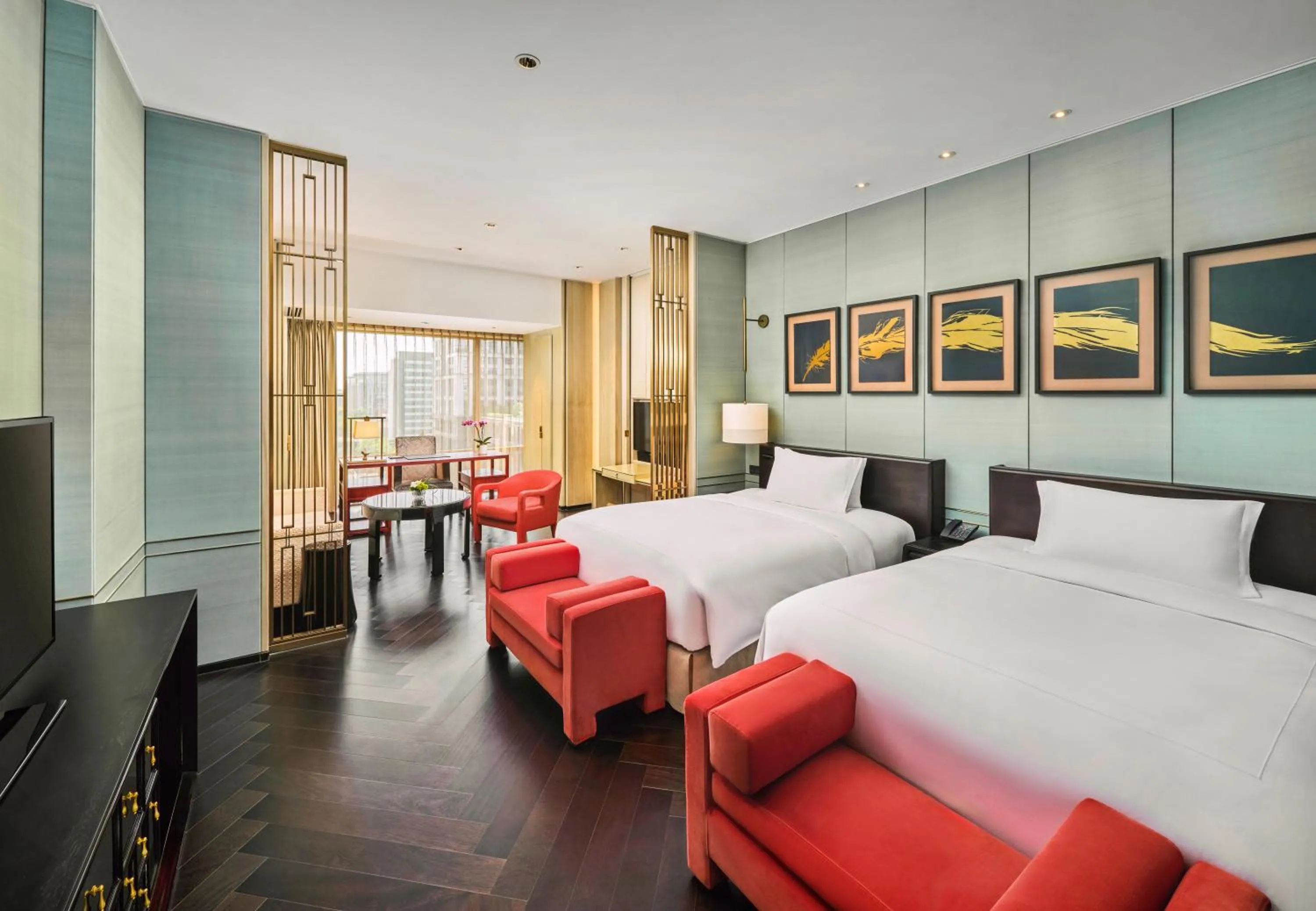 Photo of the whole room, Bed in Waldorf Astoria Beijing