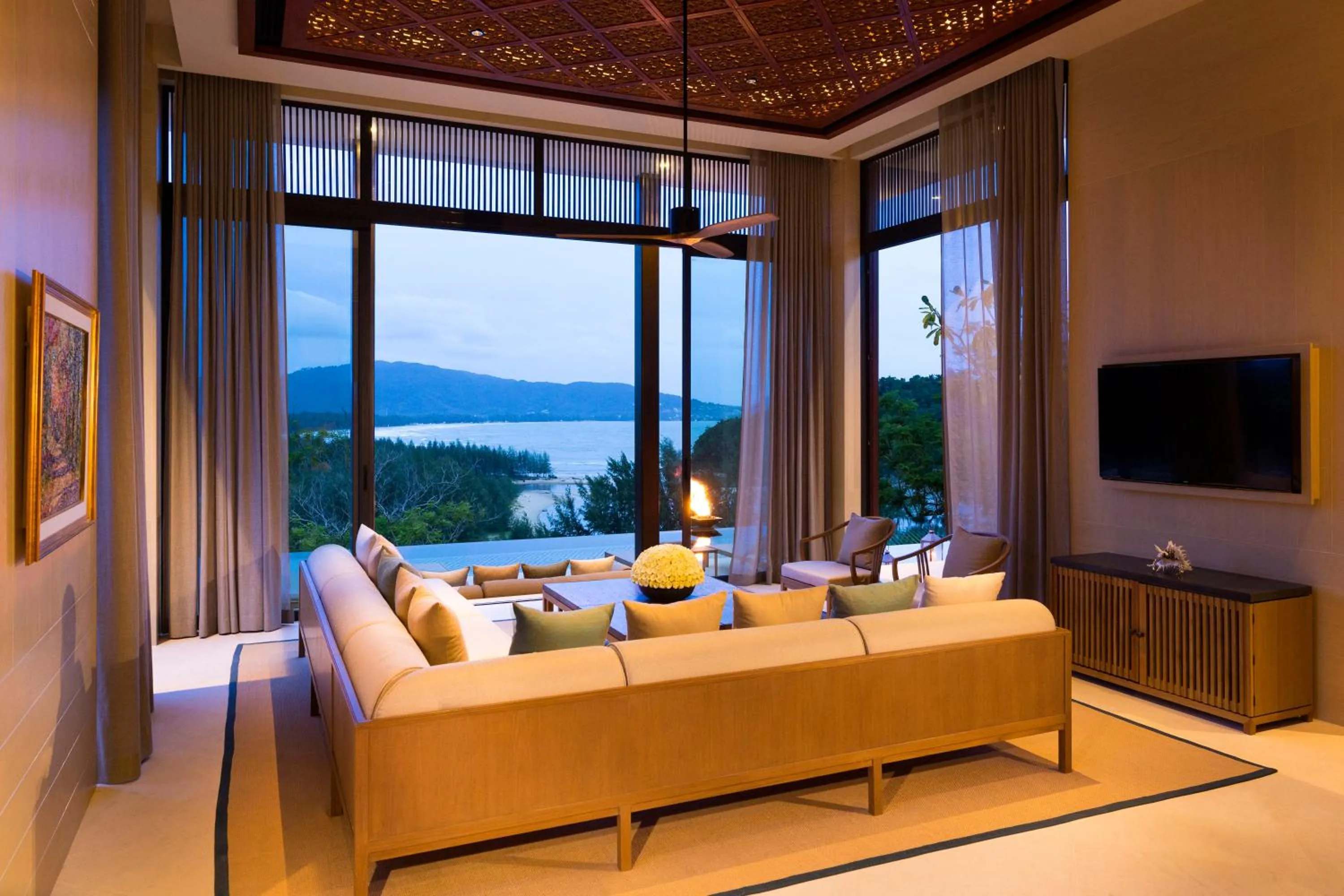 Living room in Anantara Layan Phuket Resort