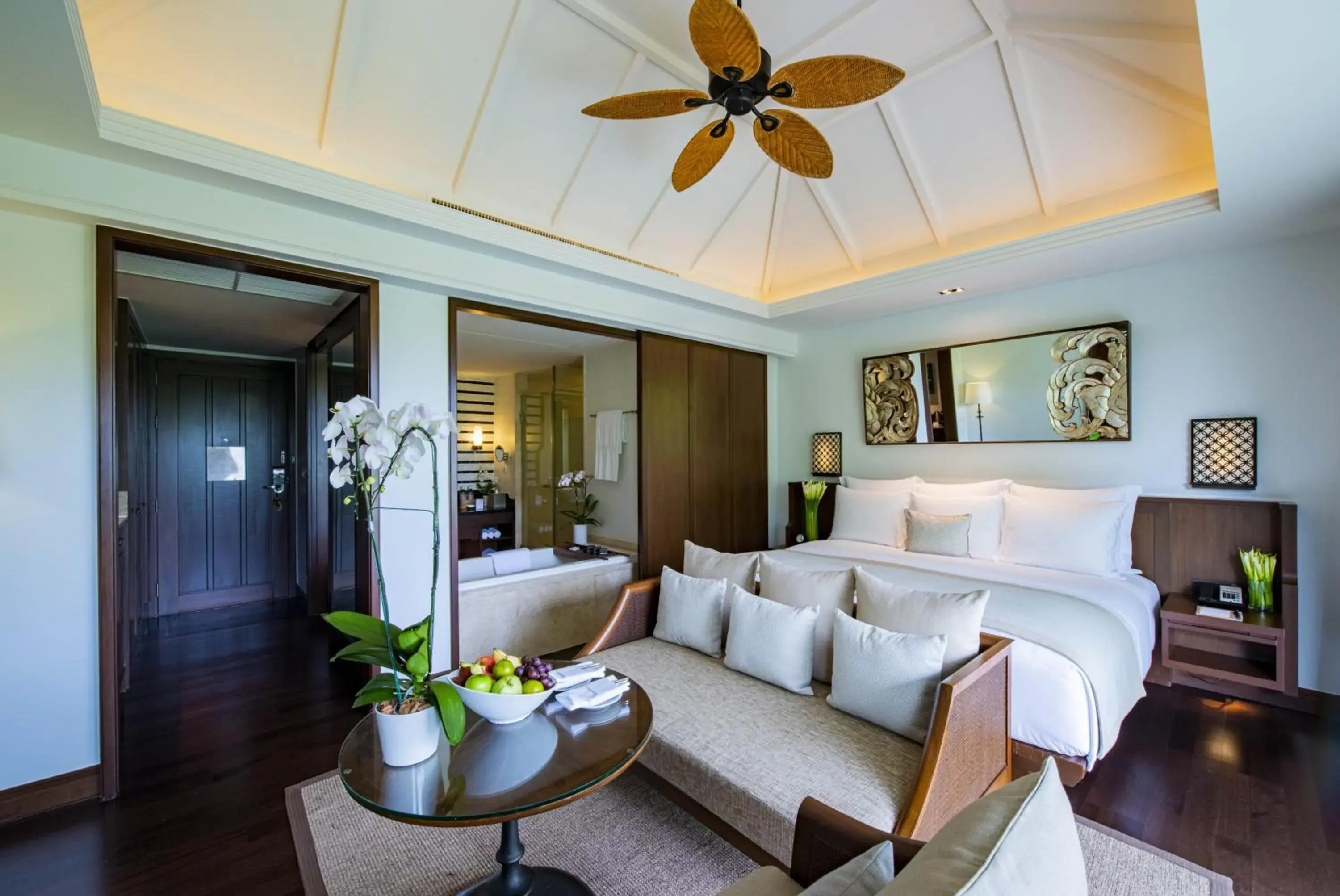 Seating area, Bed in Anantara Layan Phuket Resort Seating area, Bed in Anantara Layan Phuket Resort