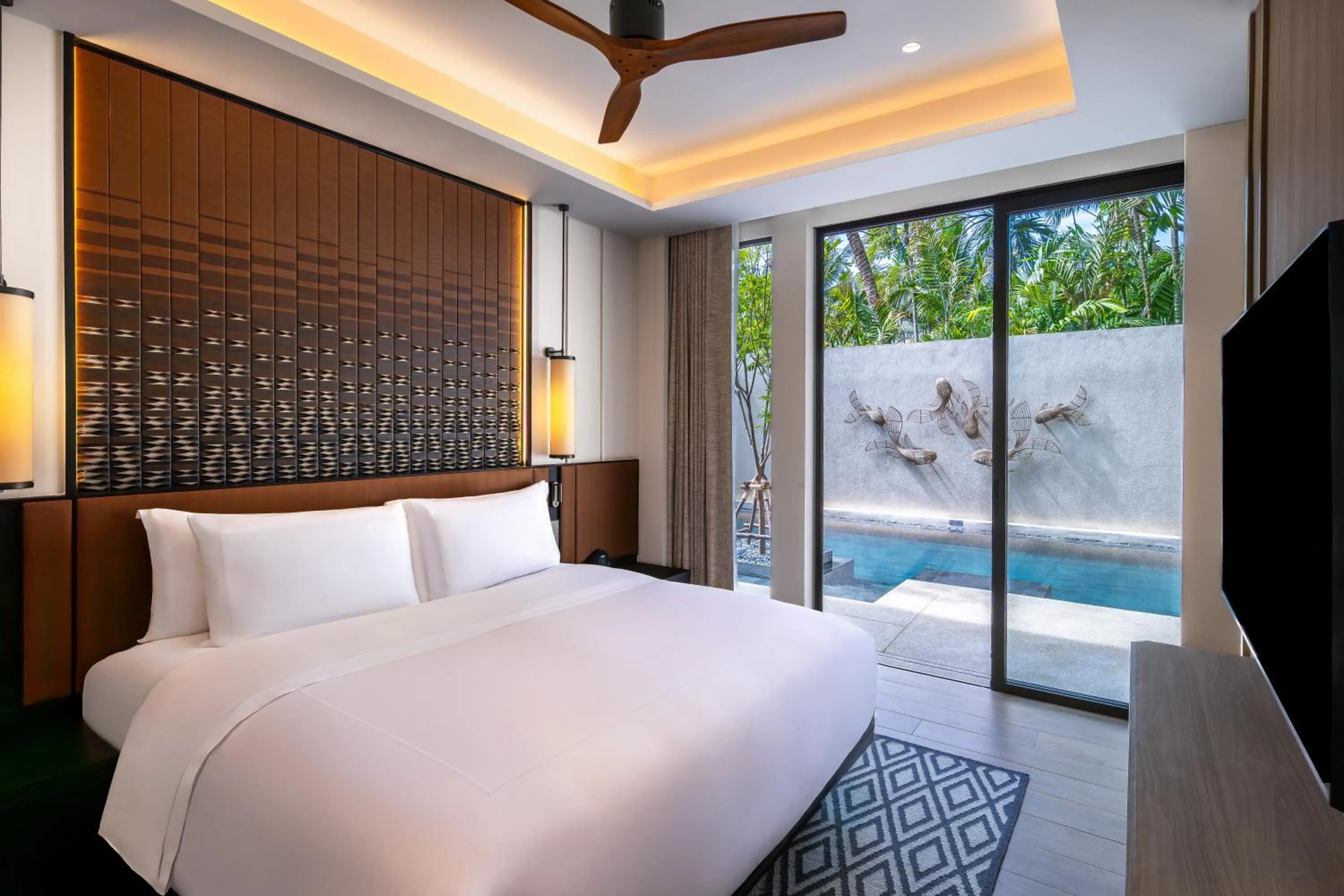 View (from property/room), Bed in Anantara Layan Phuket Resort