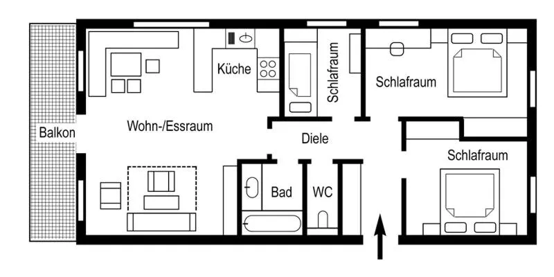 Floor plan in Appartements Oswaldeck