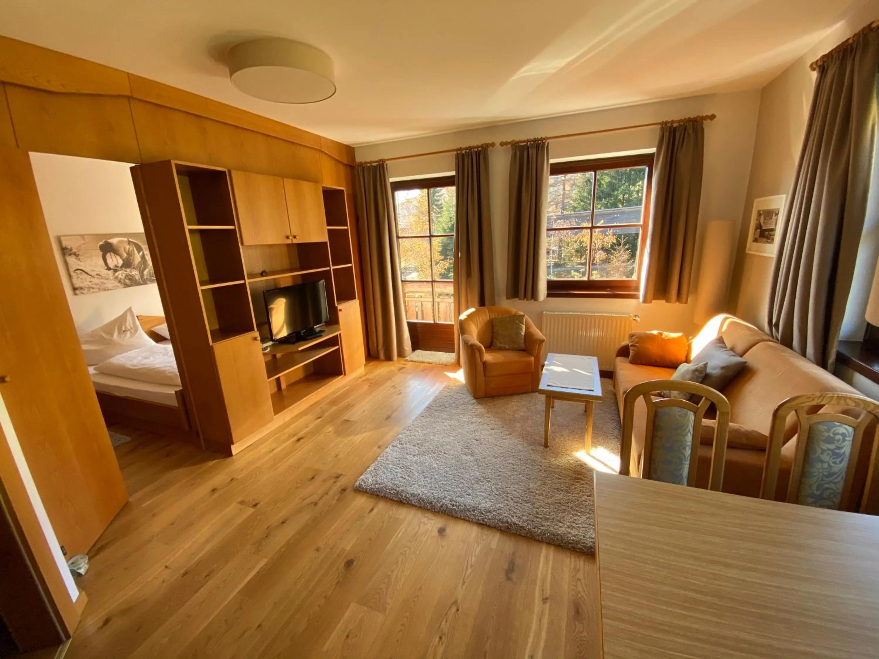 Living room, Bed in Appartements Oswaldeck