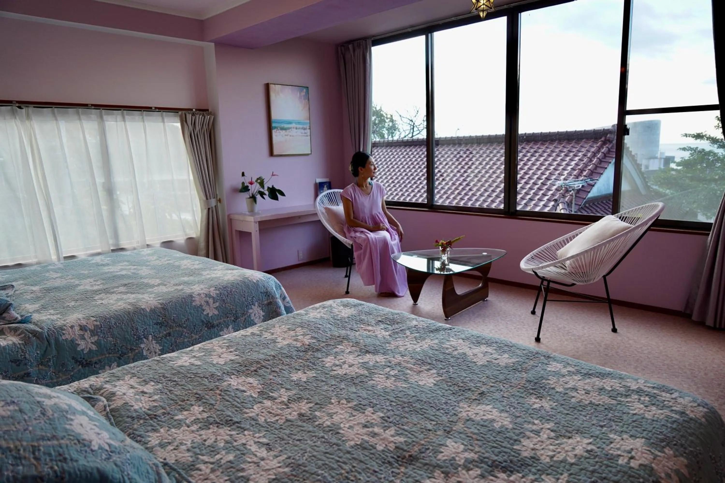 Photo of the whole room, Bed in Hotel MOANA絶景オーシャンビューカフェラウンジ朝食付き