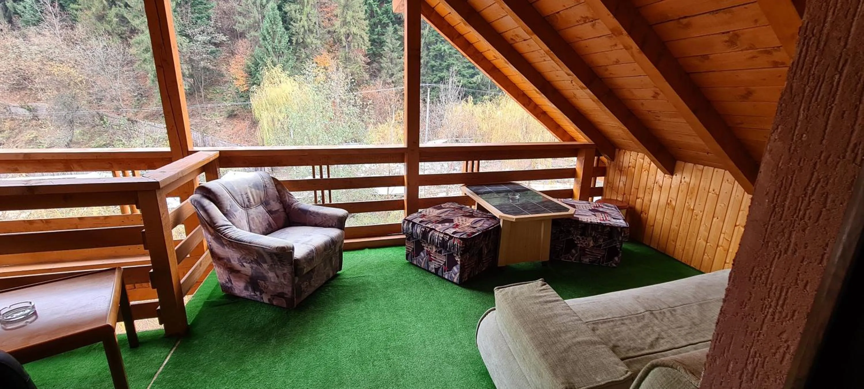 Balcony/Terrace in Pensiunea Aurora - Great Hostel Voineasa