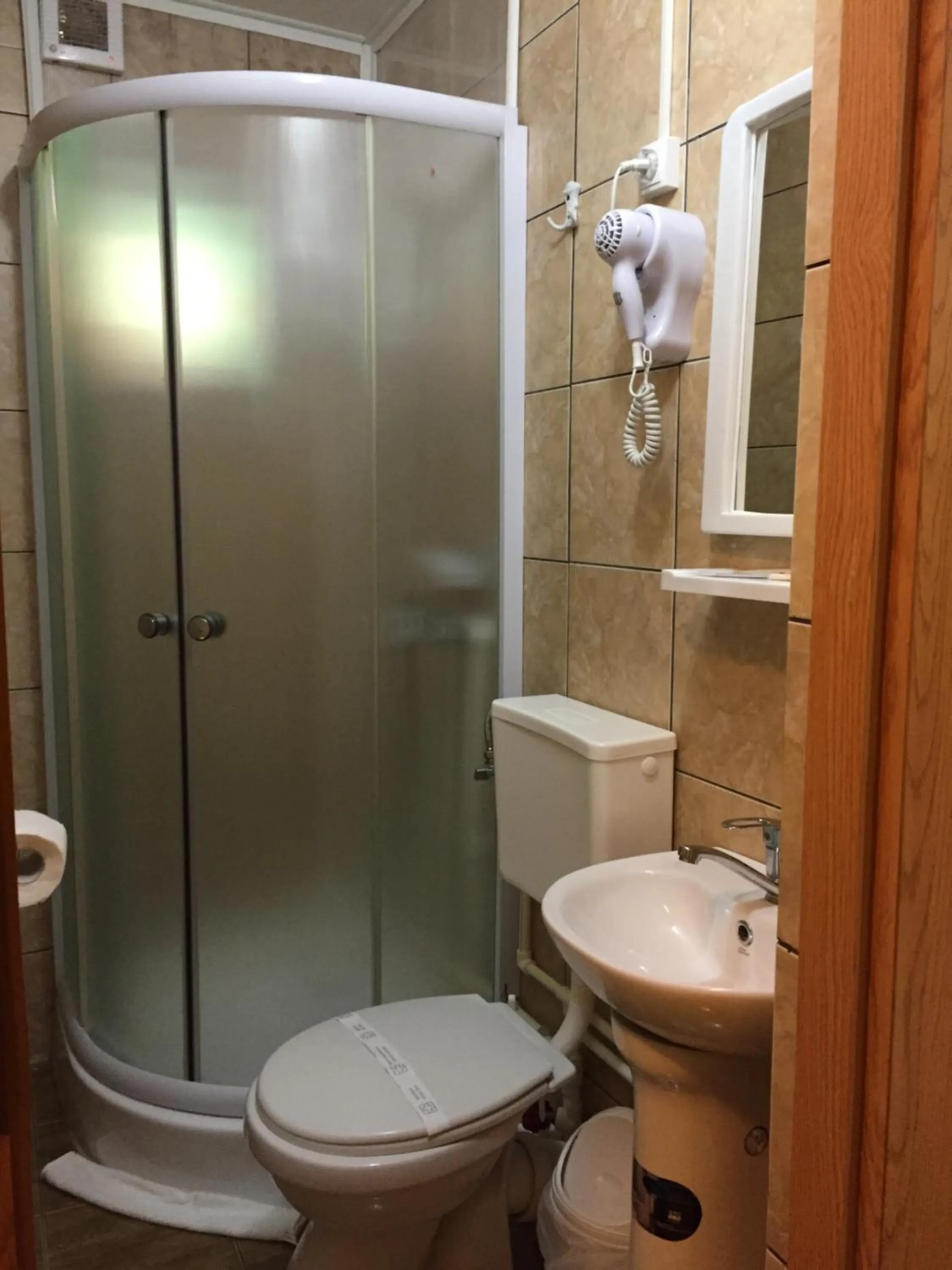 Shower in Pensiunea Aurora - Great Hostel Voineasa