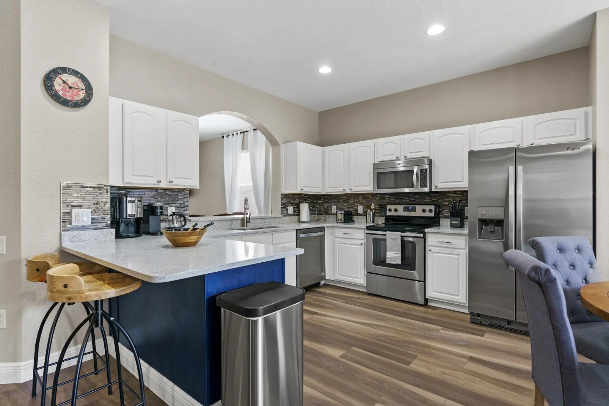 Kitchen or kitchenette in WindsorHills Villa Pool Resort Amenities Minutes to Disney