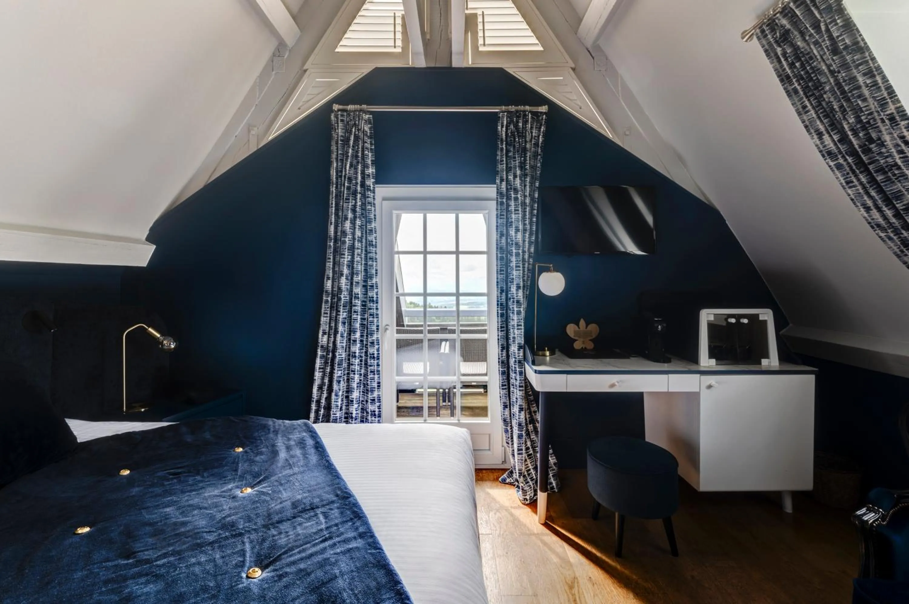 Decorative detail, Bed in Château des Avenieres - Relais & Châteaux