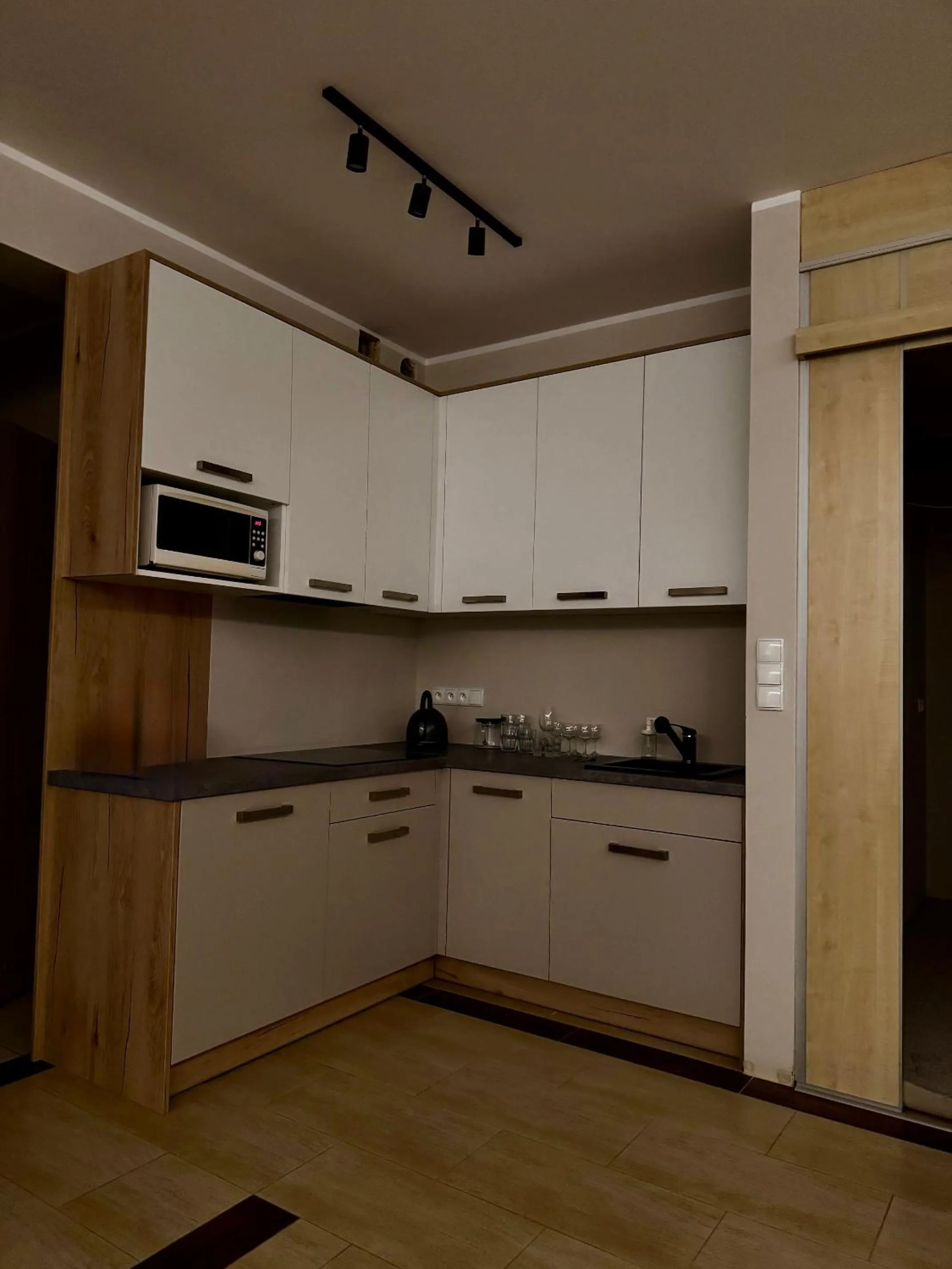 Kitchen or kitchenette in ApartamentyKudowa - Willa Pod Dębami z ogrodem i parkingiem,