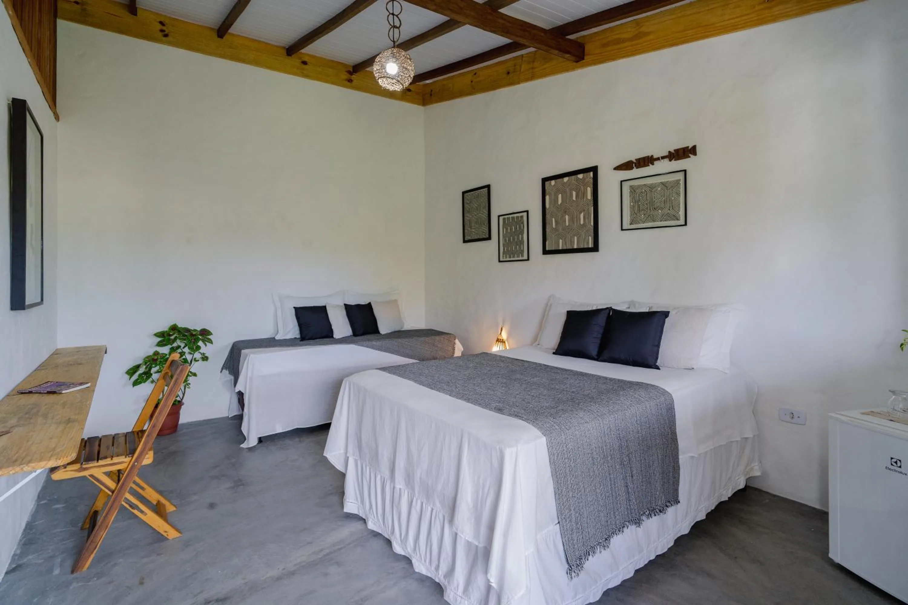 Bed in Pousada Kiarô Caraíva