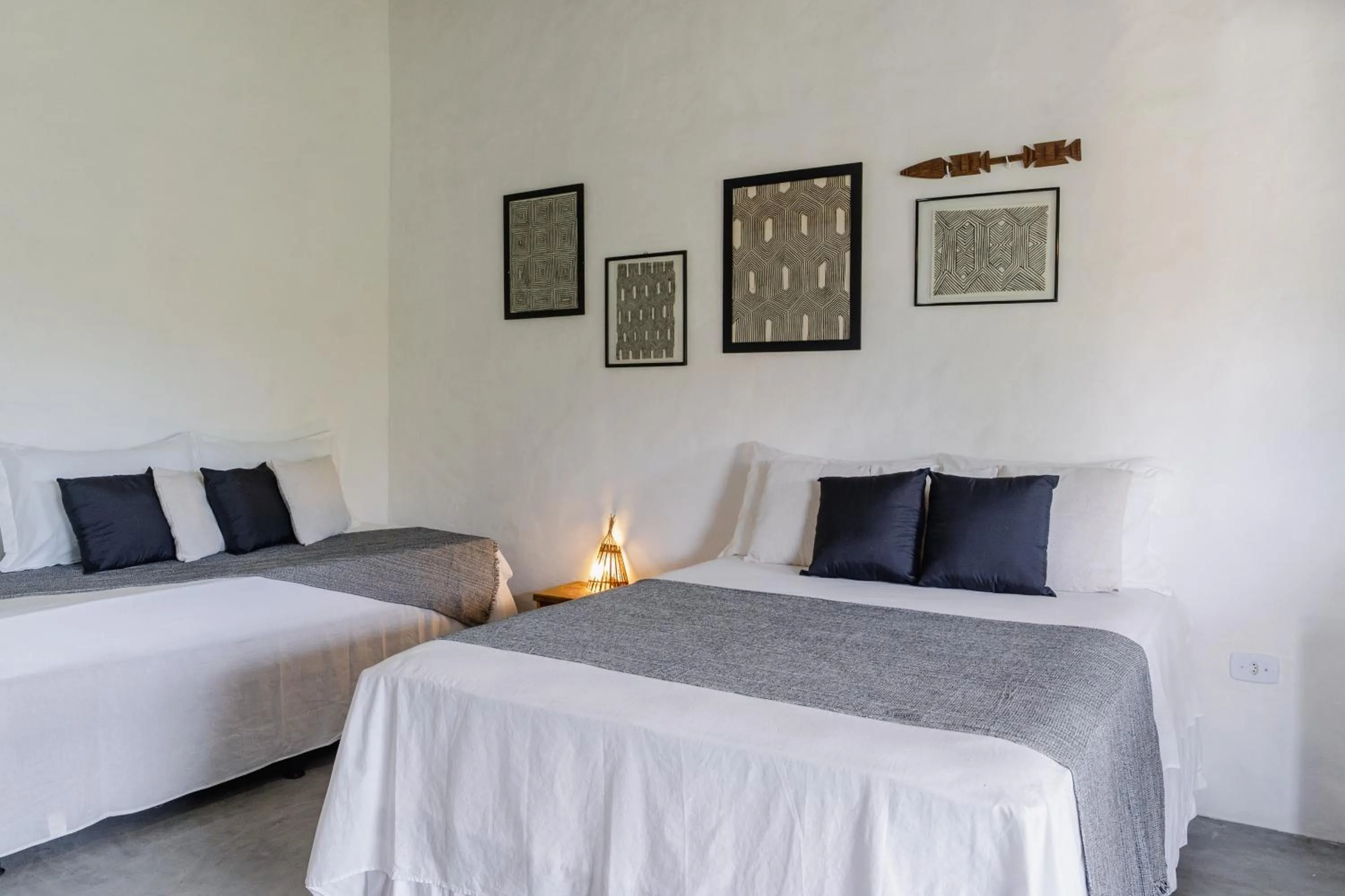 Bed in Pousada Kiarô Caraíva