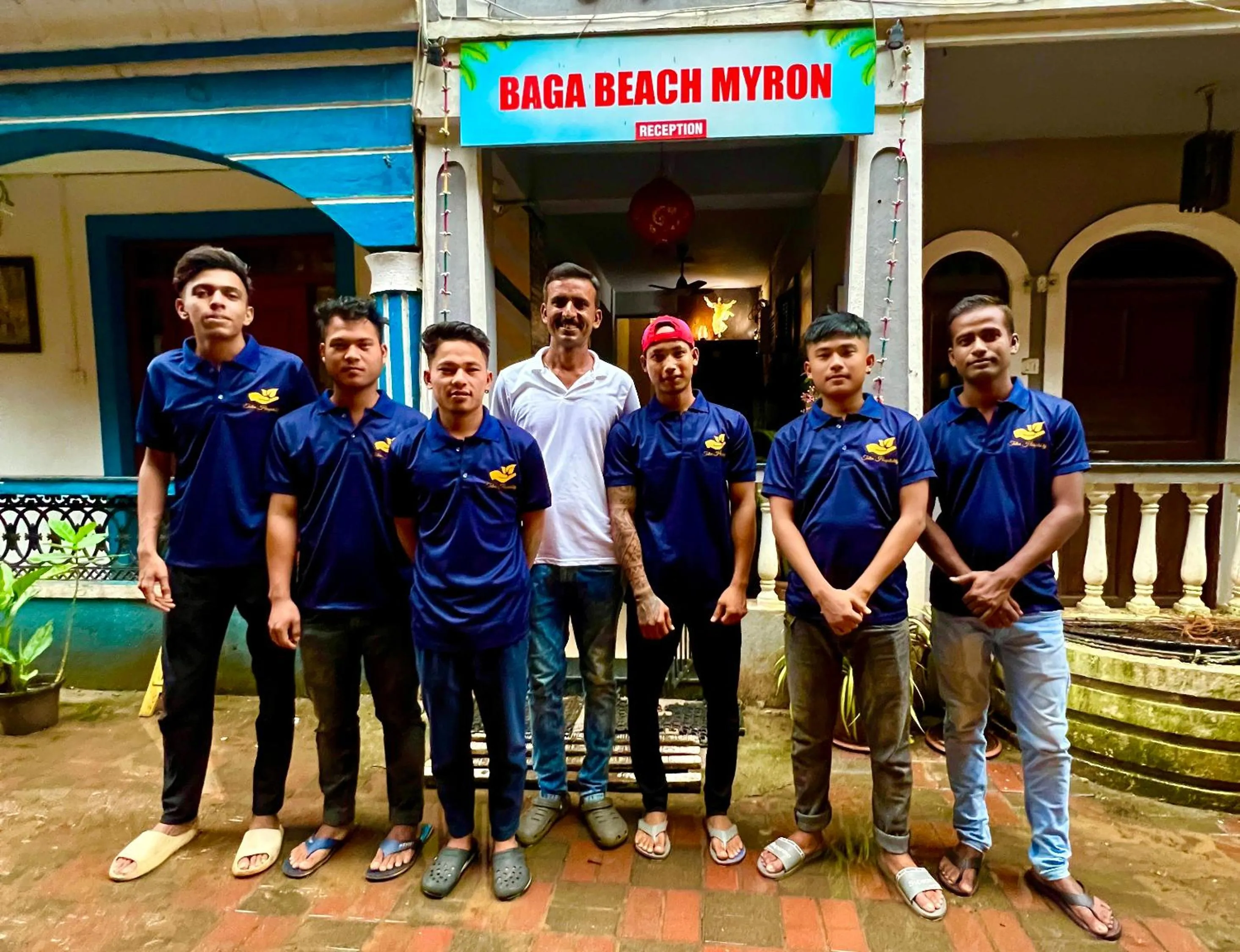 Staff in Baga Beach Myron