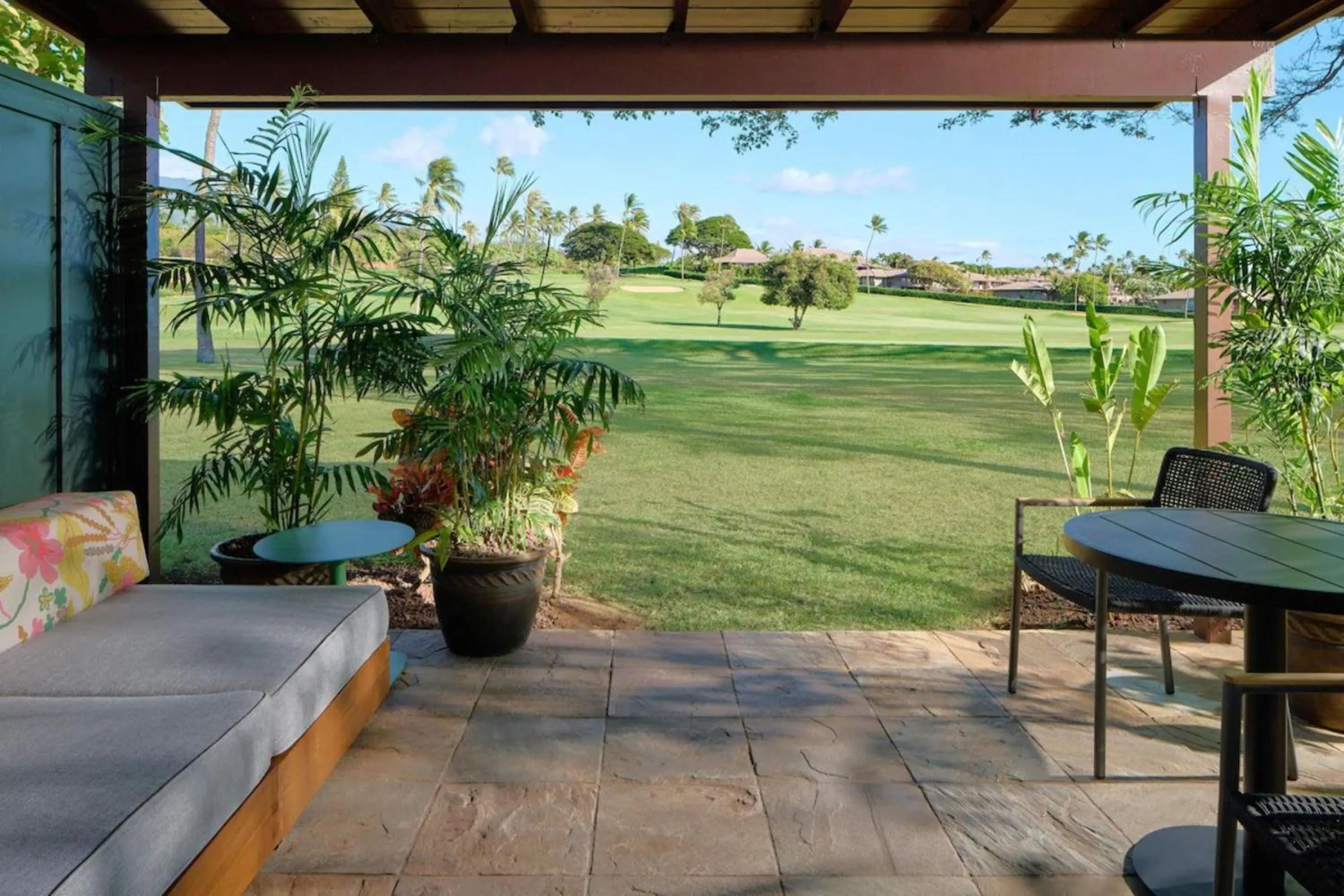 Patio in Royal Lahaina Resort & Bungalows