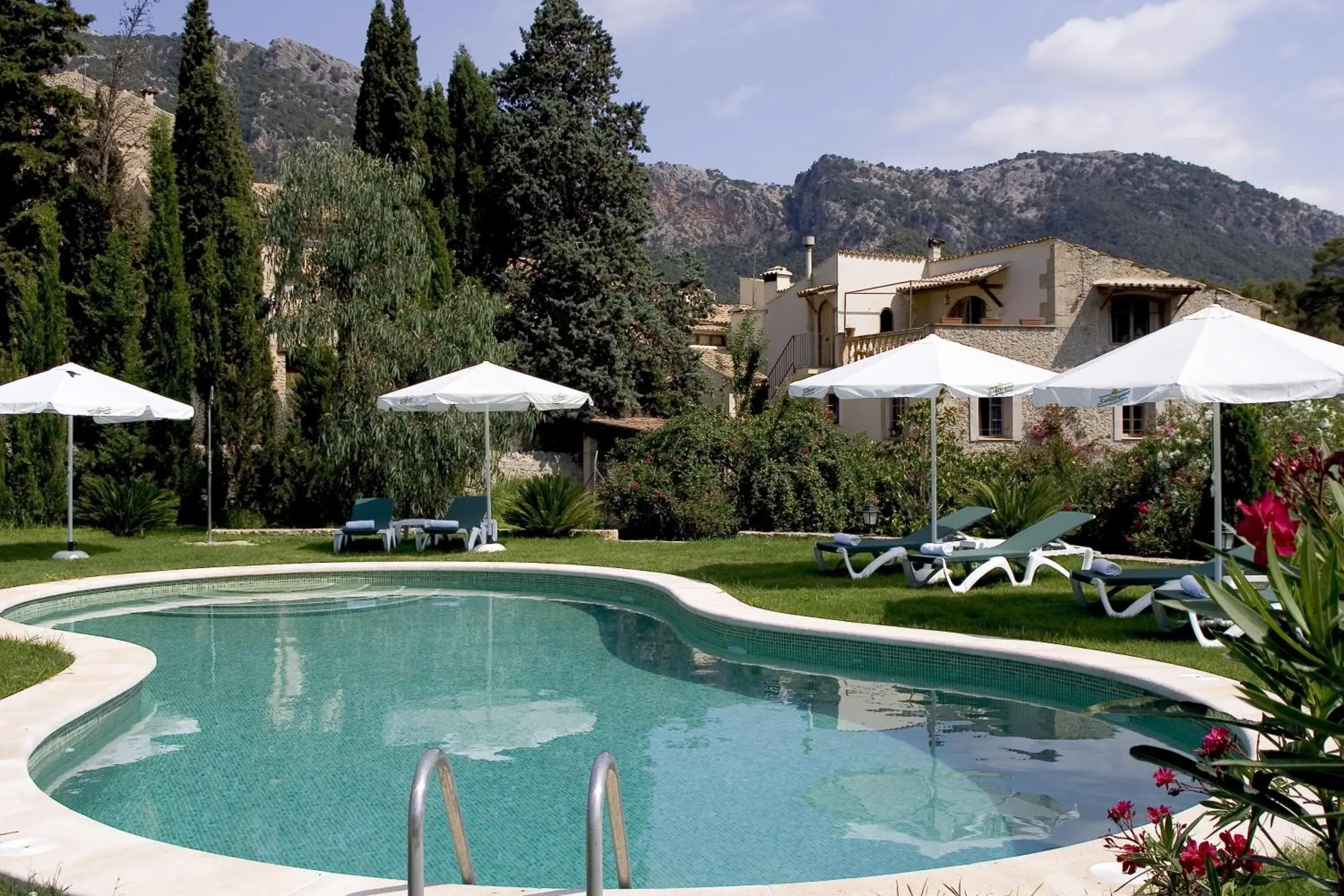 Pool view in Hotel Rural Nou Dalt Muntanya Pool view in Hotel Rural Nou Dalt Muntanya