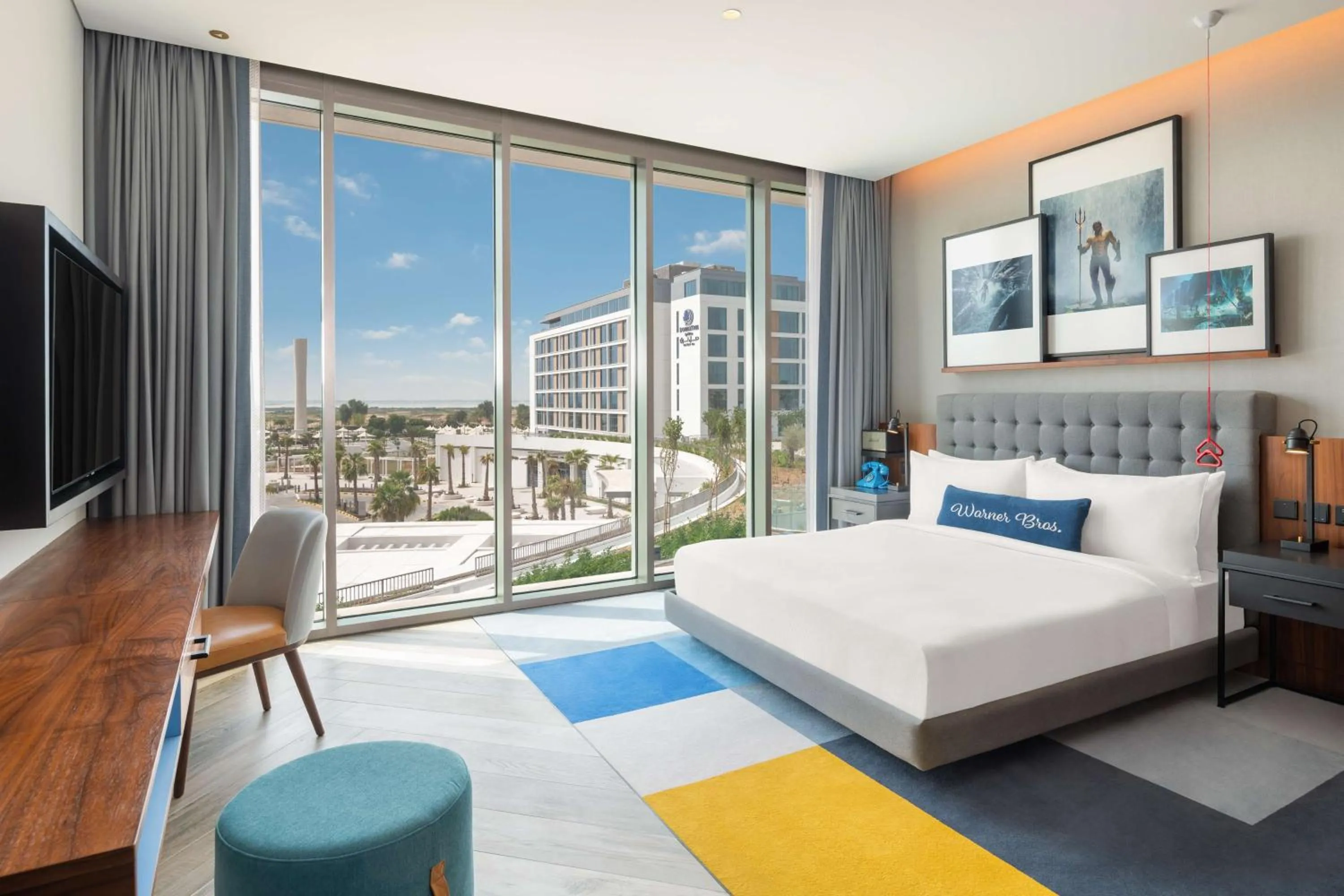 View (from property/room), Bed in The WB Abu Dhabi, Curio Collection By Hilton