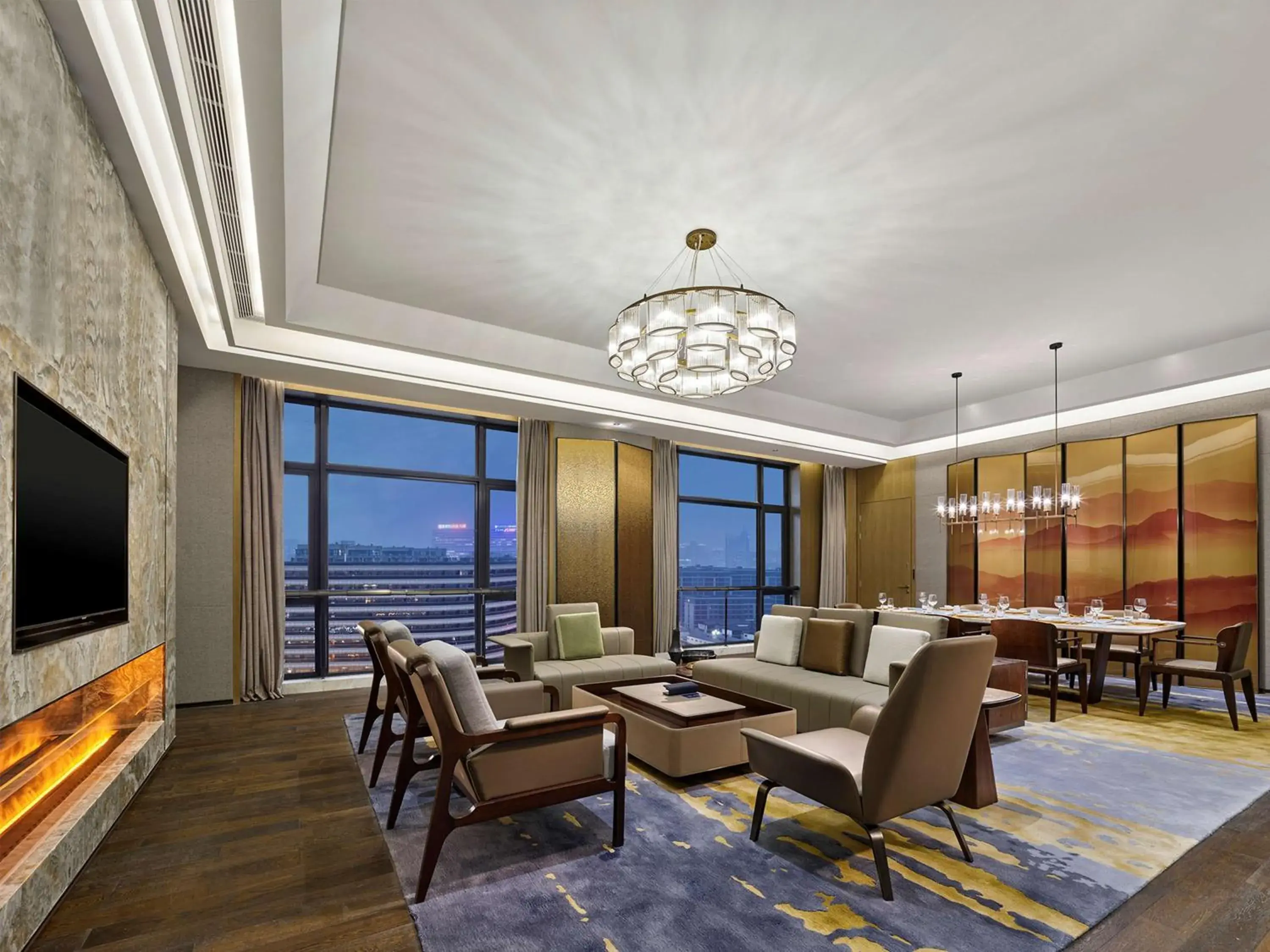 Living room in Doubletree By Hilton Quzhou Living room in Doubletree By Hilton Quzhou