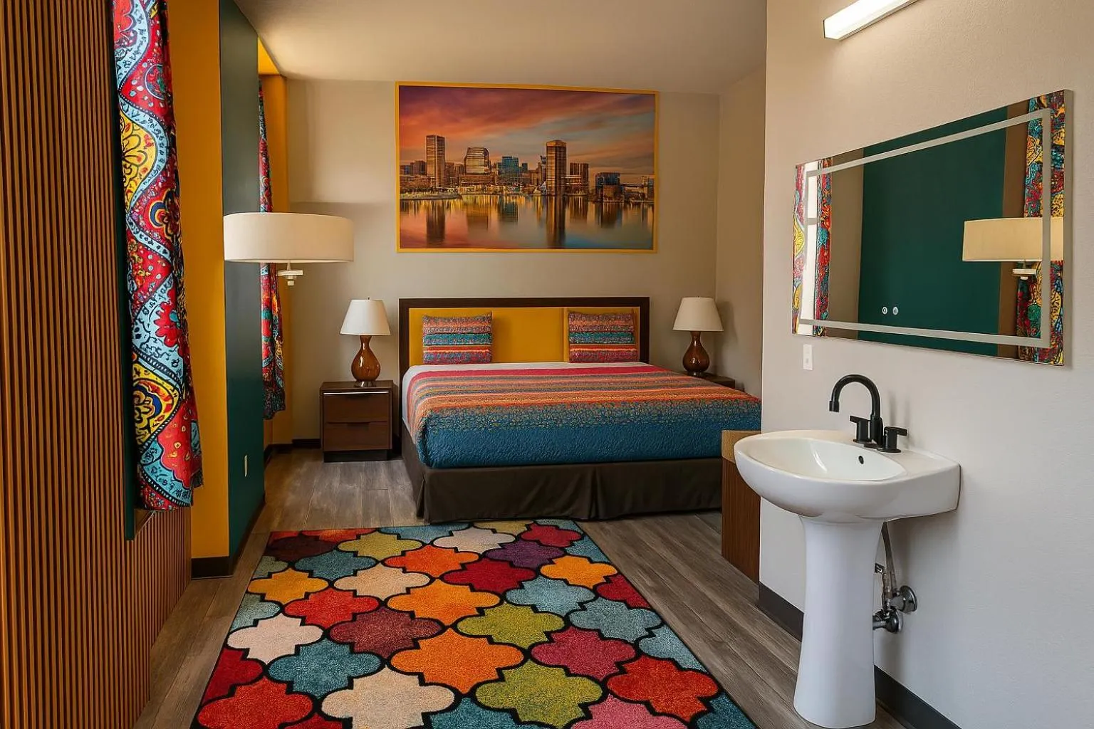 Bed in The Mt Vernon Inn