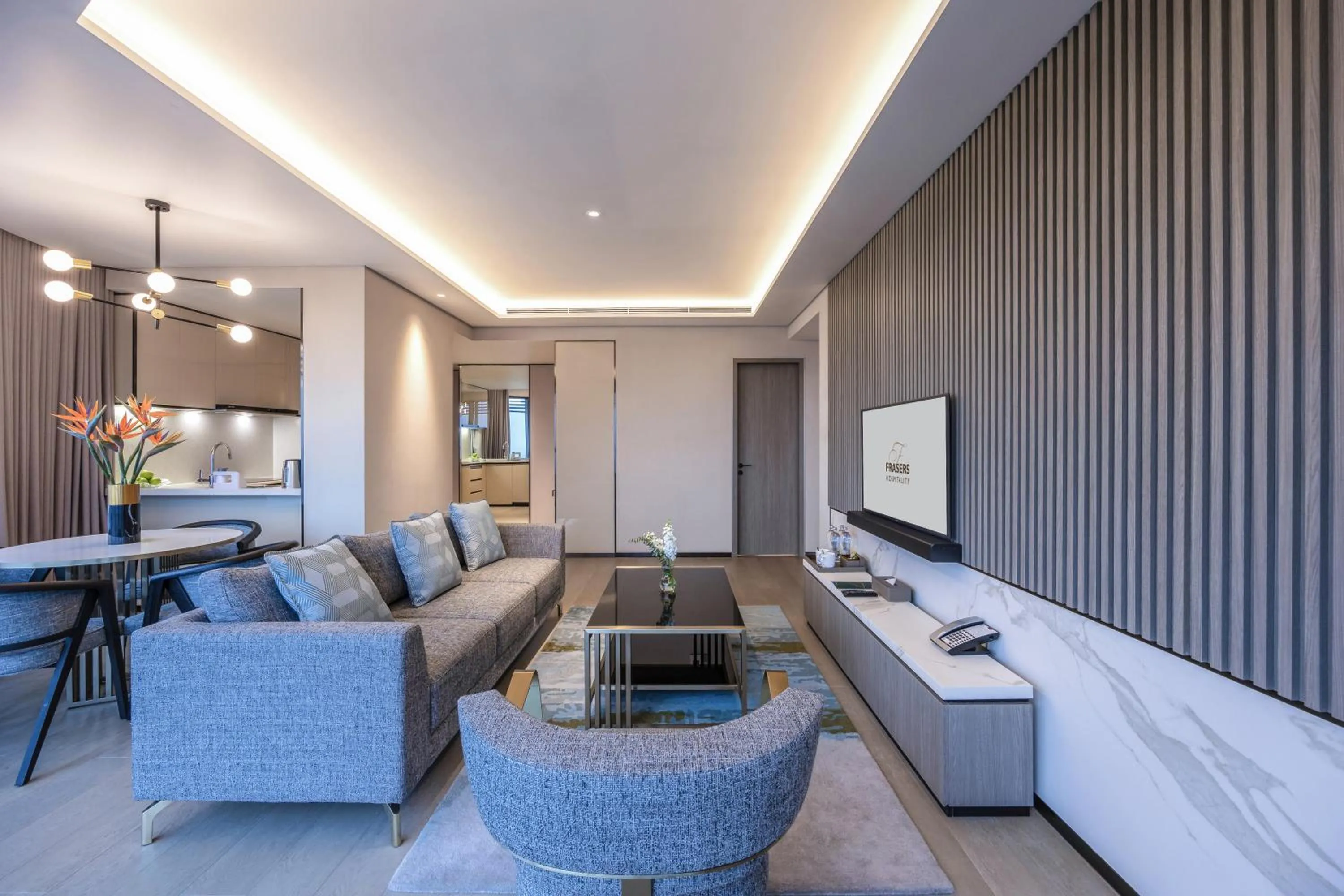 Living room in Fraser Residence Hanoi