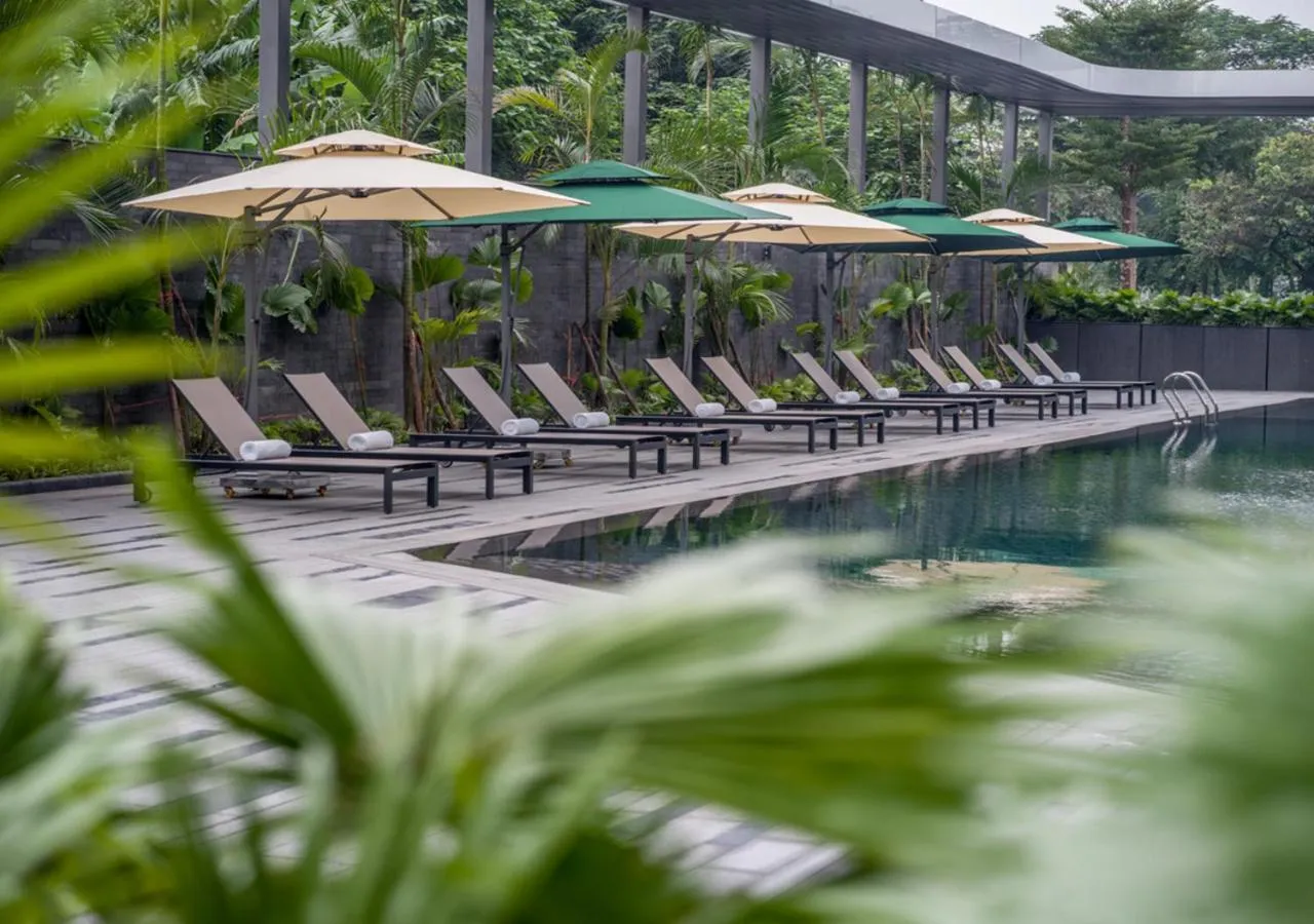 Pool view in Fraser Residence Hanoi