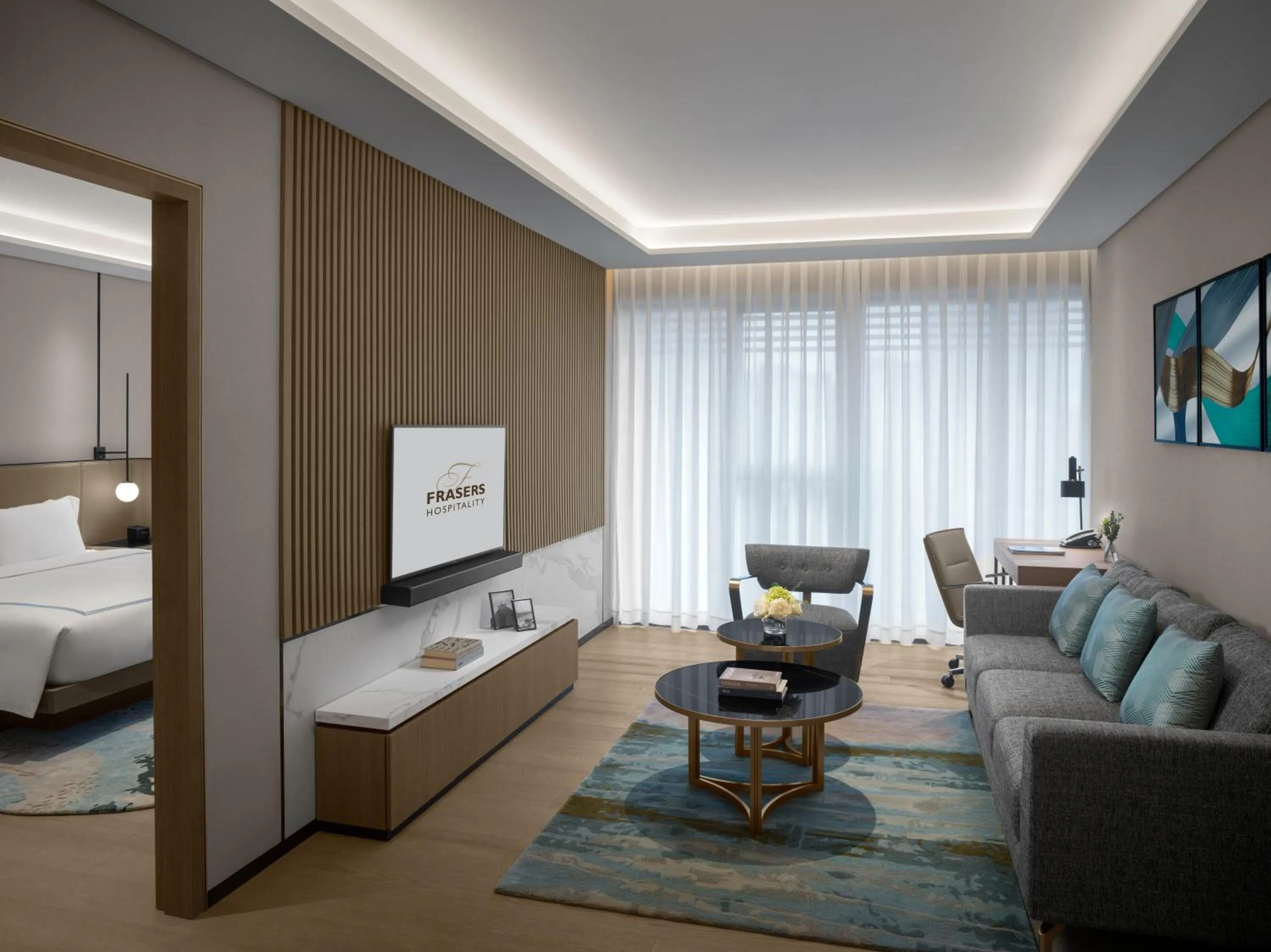 Photo of the whole room, Bed in Fraser Residence Hanoi