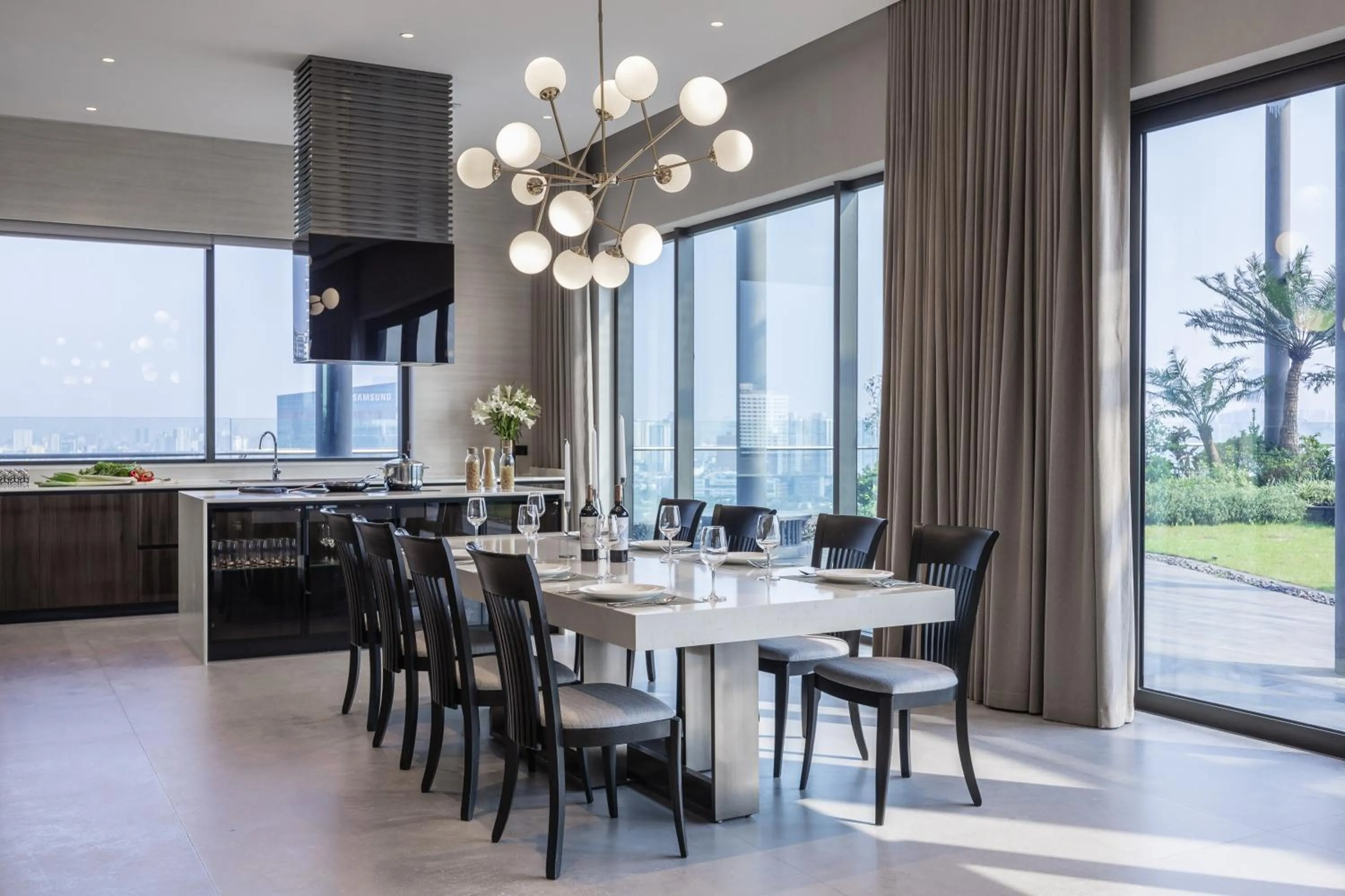 Dining area in Fraser Residence Hanoi