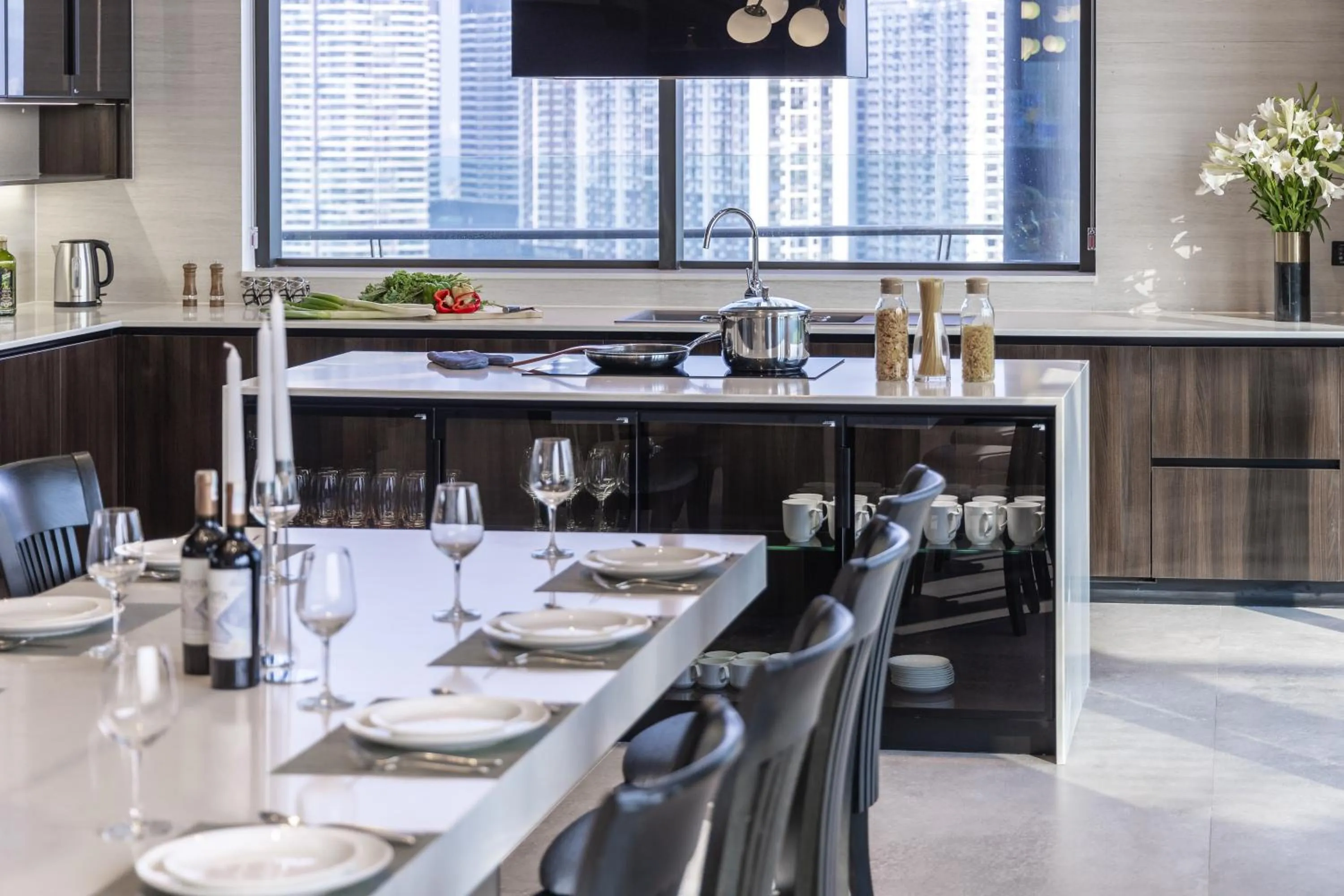 Dining area in Fraser Residence Hanoi